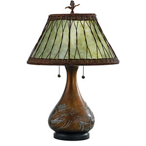 Highland 25 inch 60.00 watt Bronze Table Lamp Portable Light, Naturals