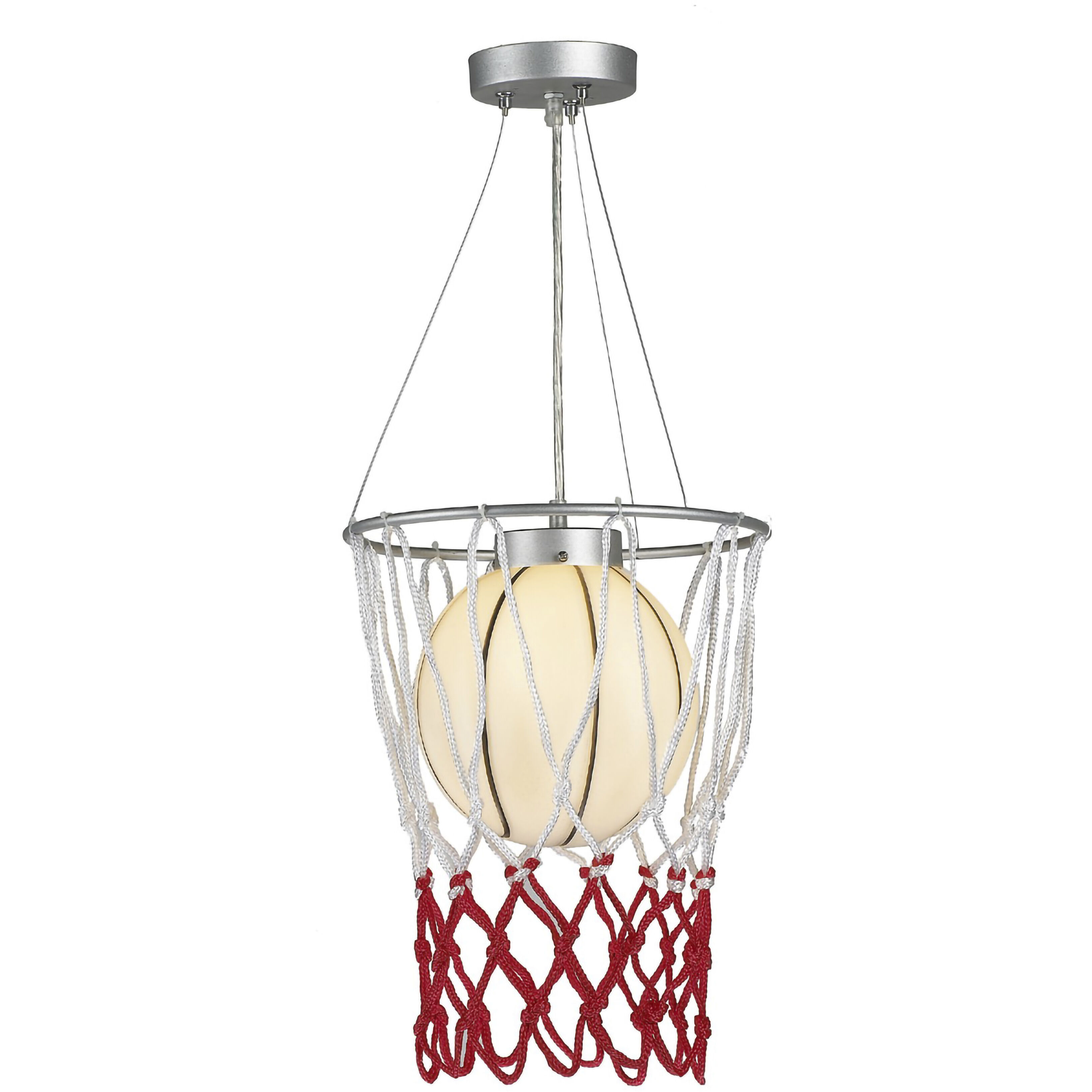 Canada 1 Light 11.8 inch Chrome Childrens Lighting Ceiling Light, Basketball