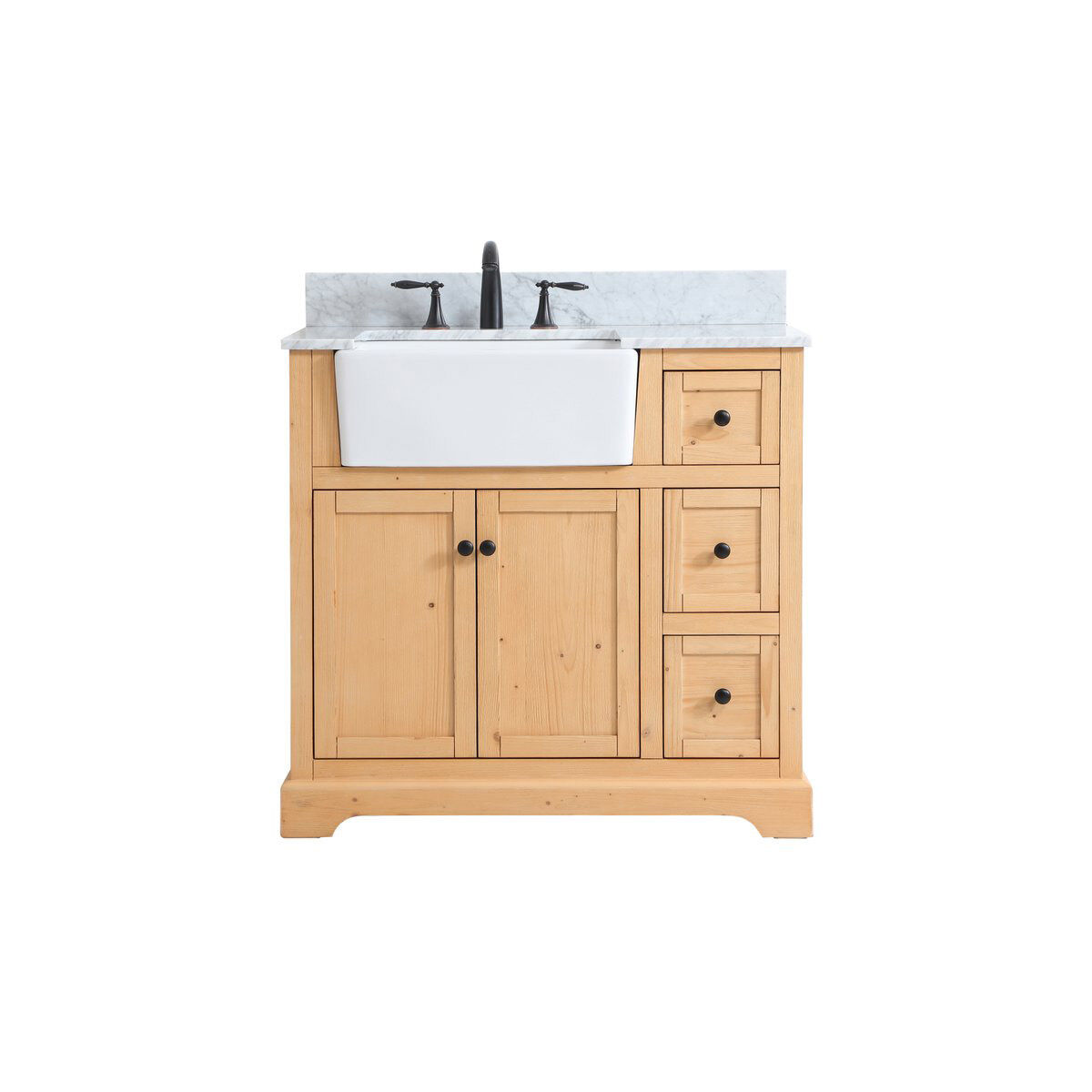 Franklin 36 X 22 X 34.75 inch Natural Wood Bathroom Vanity Cabinet