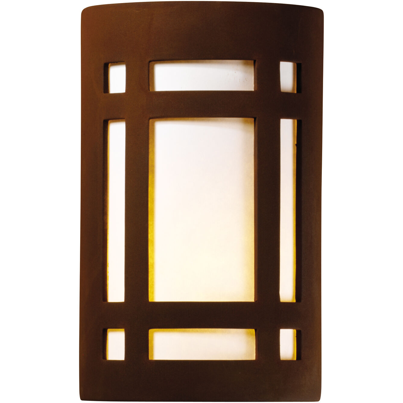 Ambiance LED 8 inch Real Rust Wall Sconce Wall Light in 2000 Lm LED, White Styrene, Large