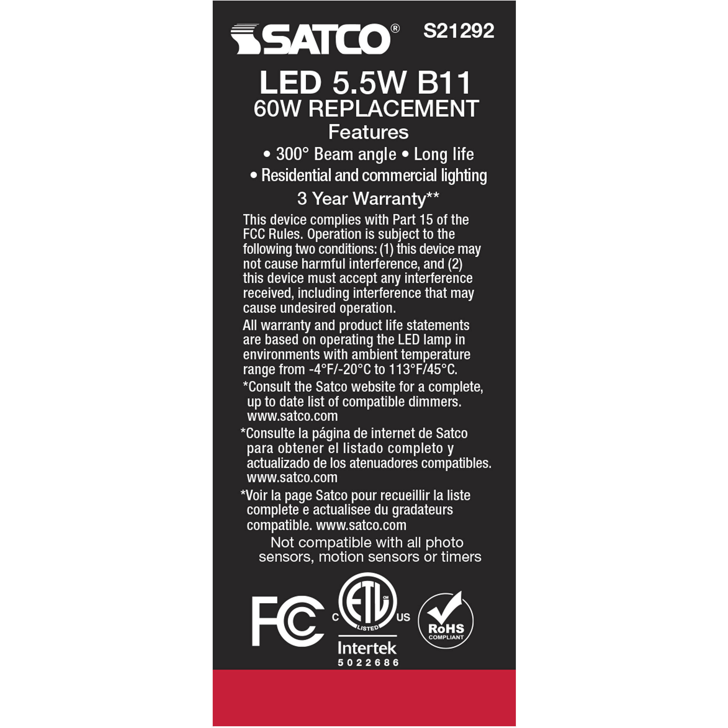 Lumos LED Medium Medium 5.50 watt 2700K LED Filament