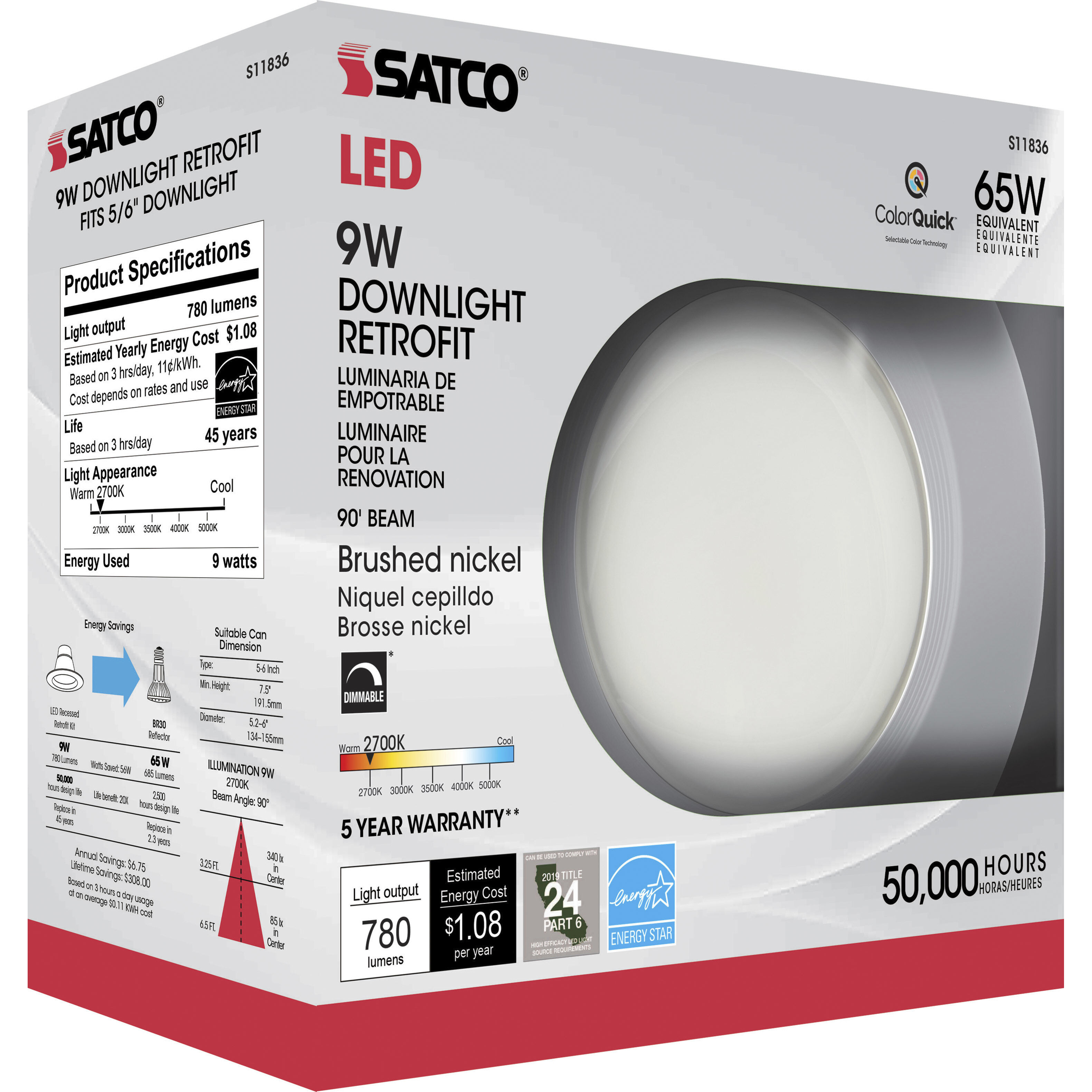 Edgewood LED Module Brushed Nickel Recessed