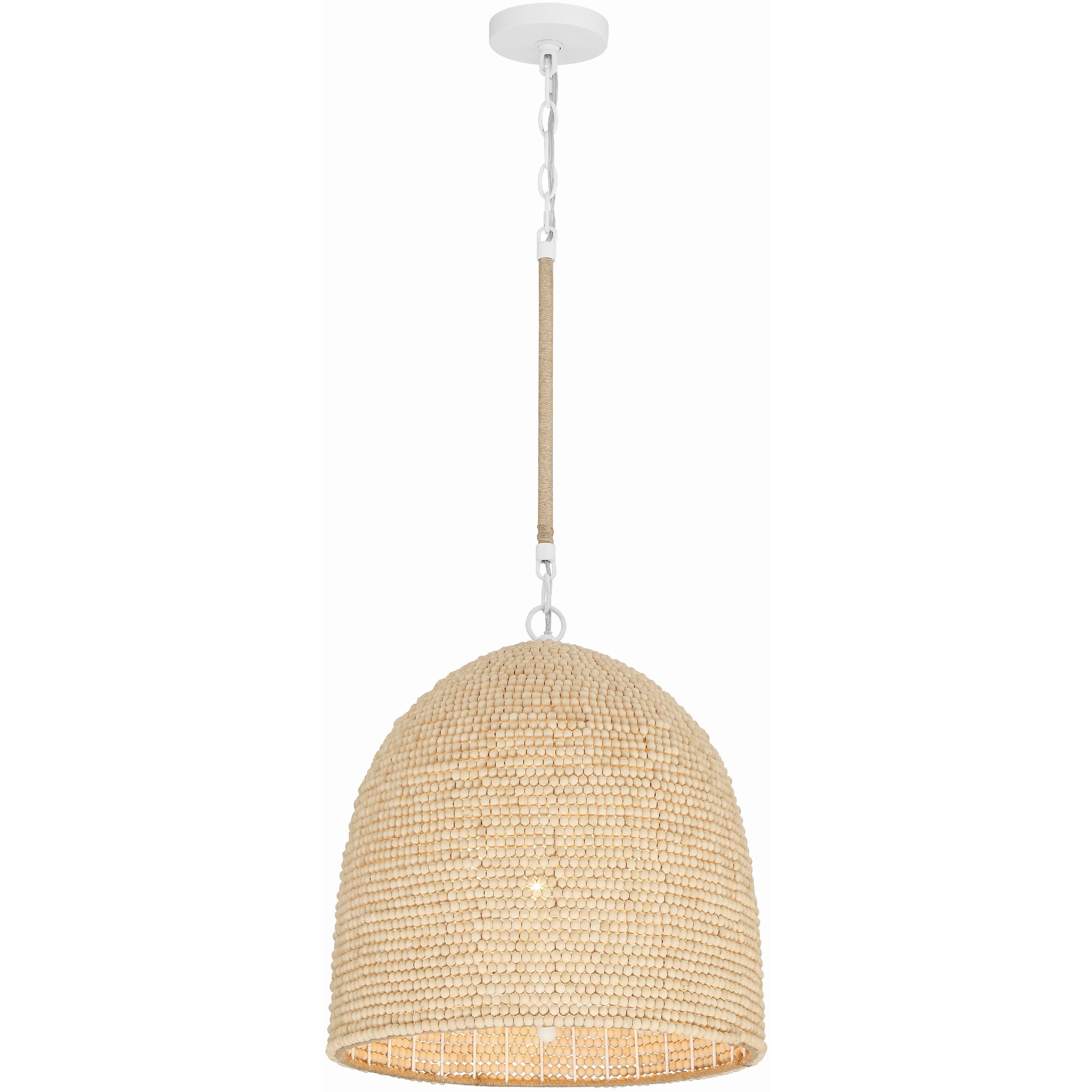 Jasper 3 Light 16 inch Matte White Pendant Ceiling Light