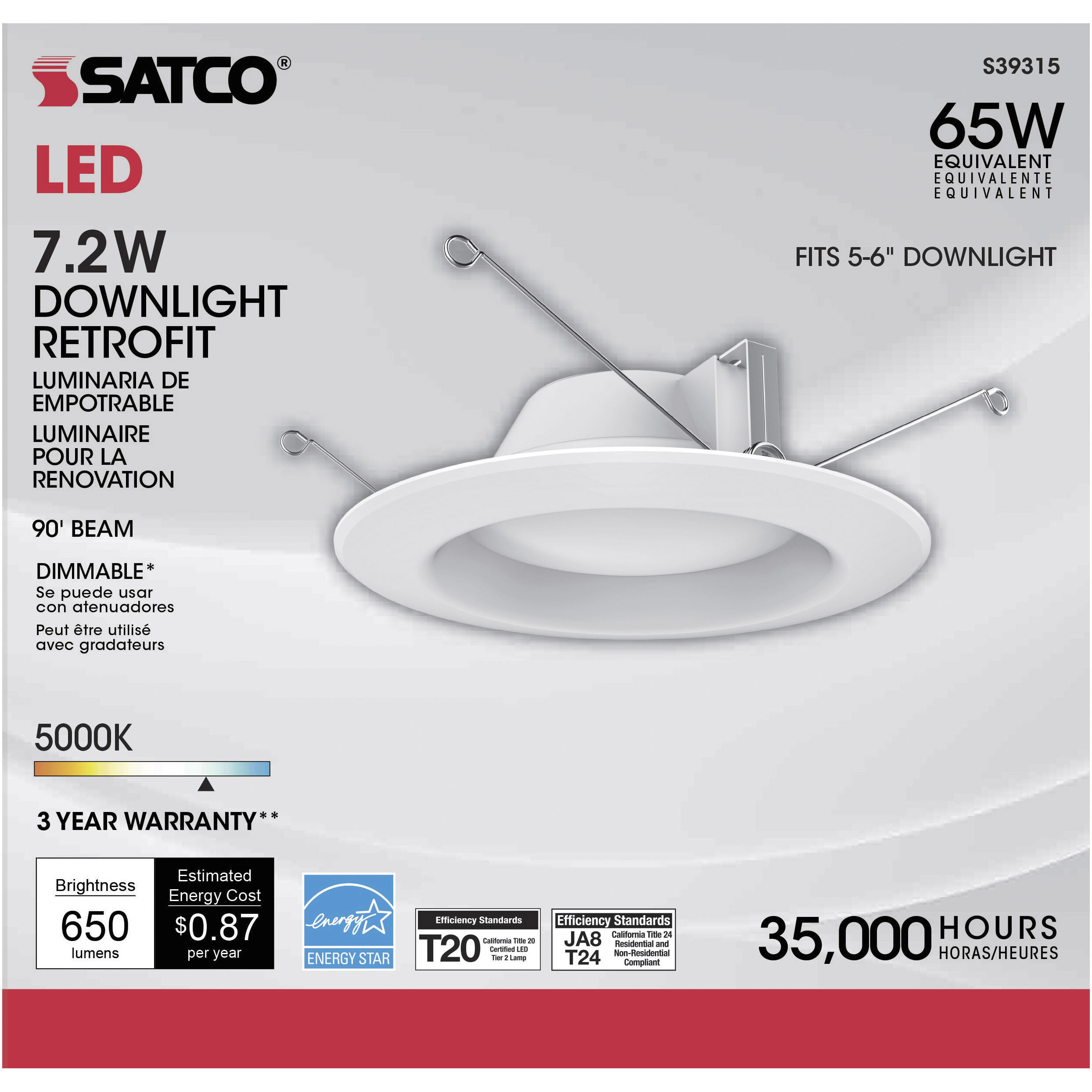 Edgewood Medium White Recessed