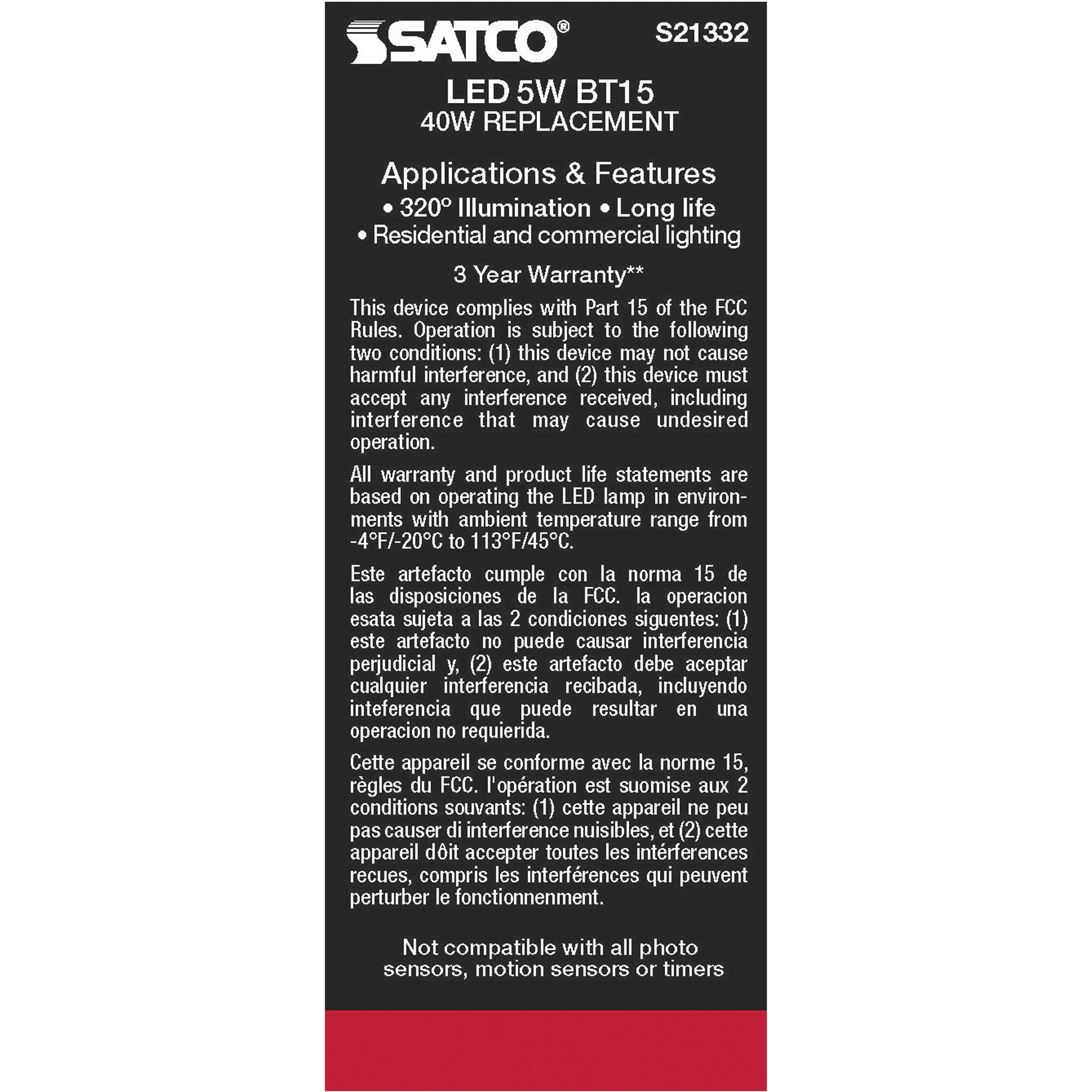 Lumos LED Medium Medium 5.00 watt 2700K LED Filament