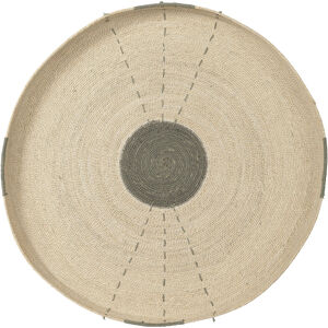 Sundial Natural Seagrass with Teal Accent Wall Art