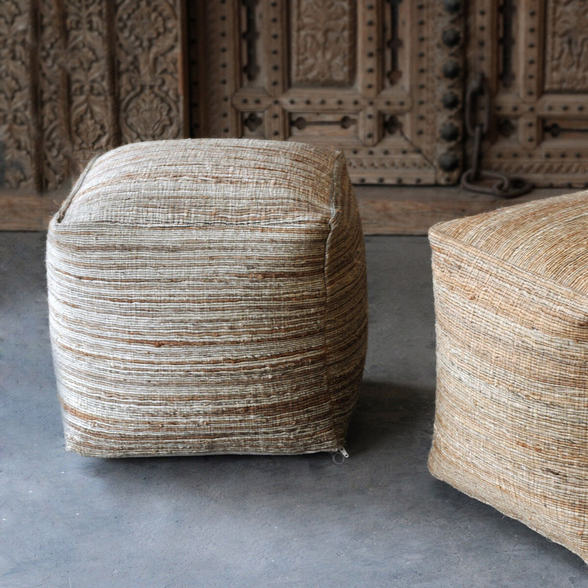 Shiro 18 inch Hemp Fibers Ottoman