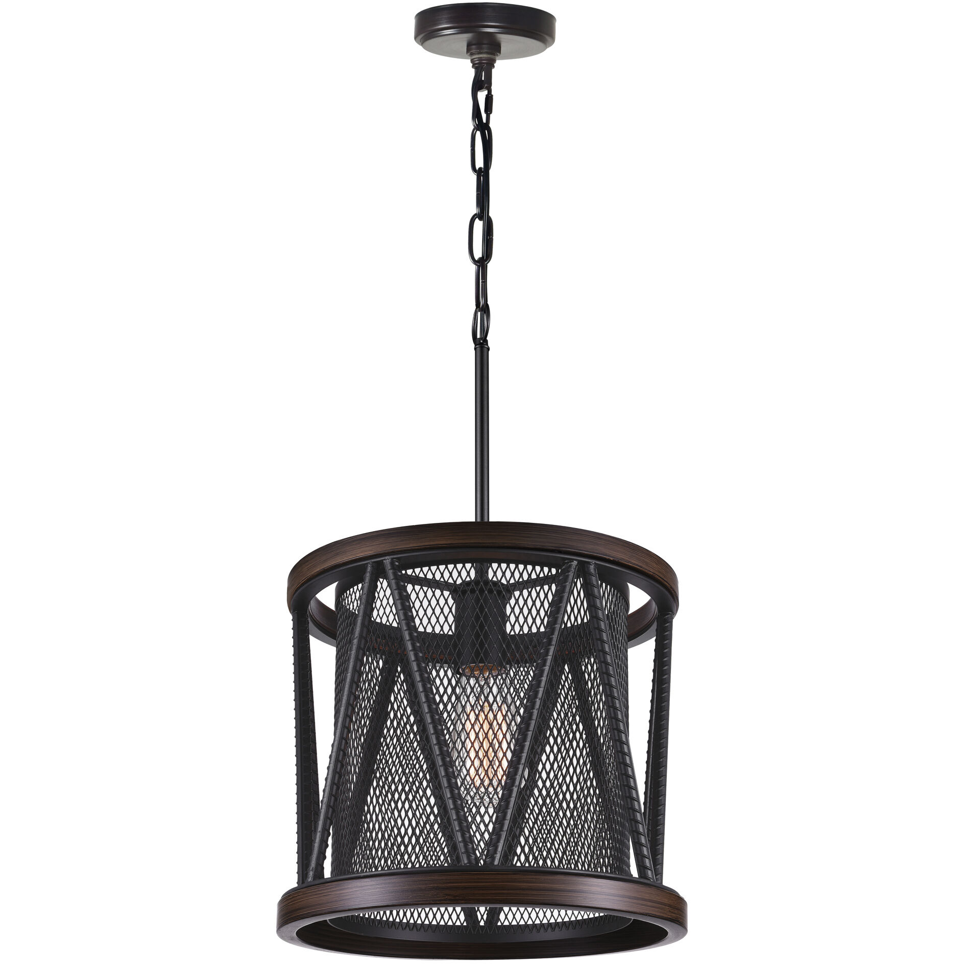 Parsh 1 Light 13 inch Pewter Drum Shade Mini Chandelier Ceiling Light