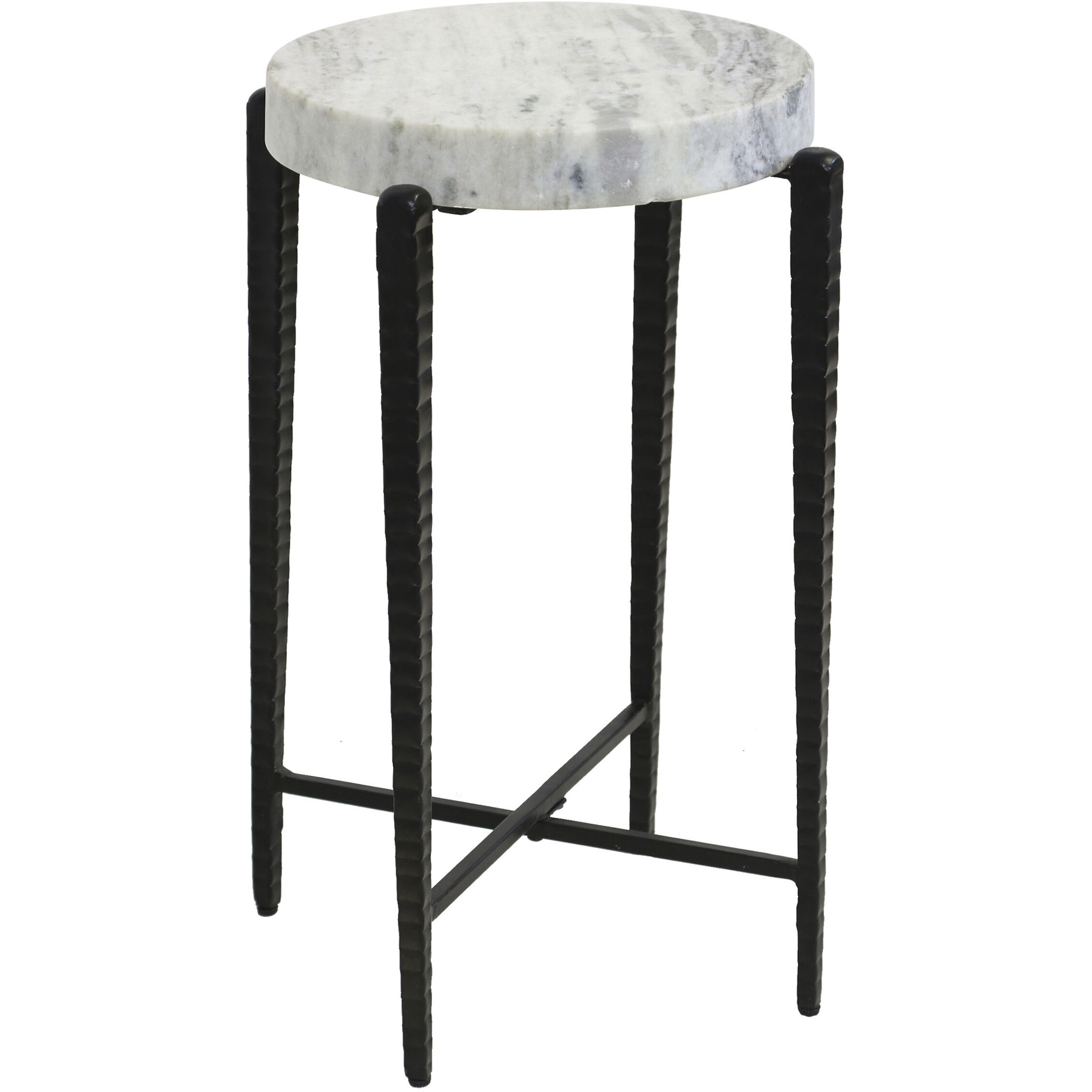 Calder 24 X 16 inch White and Black Accent Table