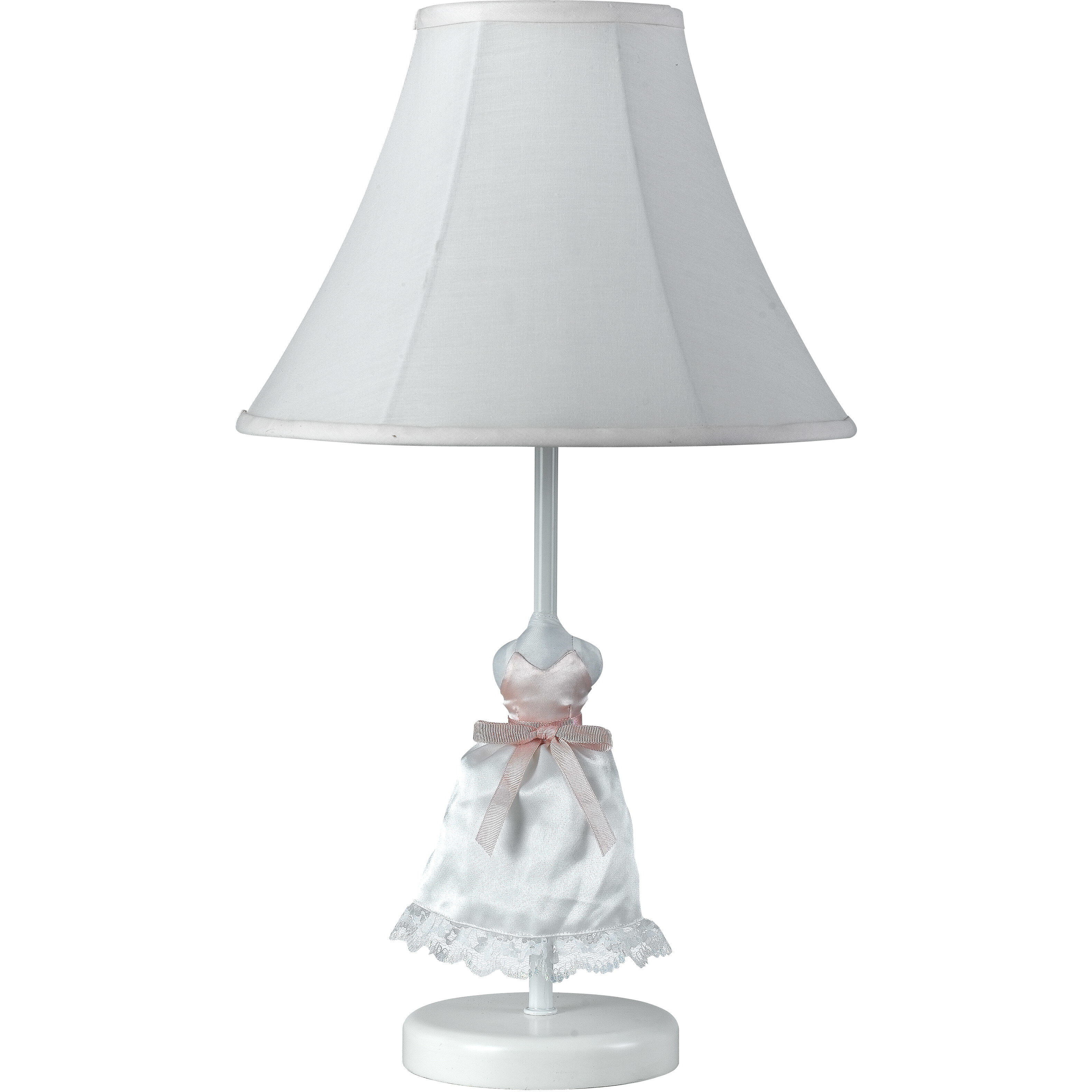 Doll Skirt 21 inch 60 watt White Table Lamp Portable Light