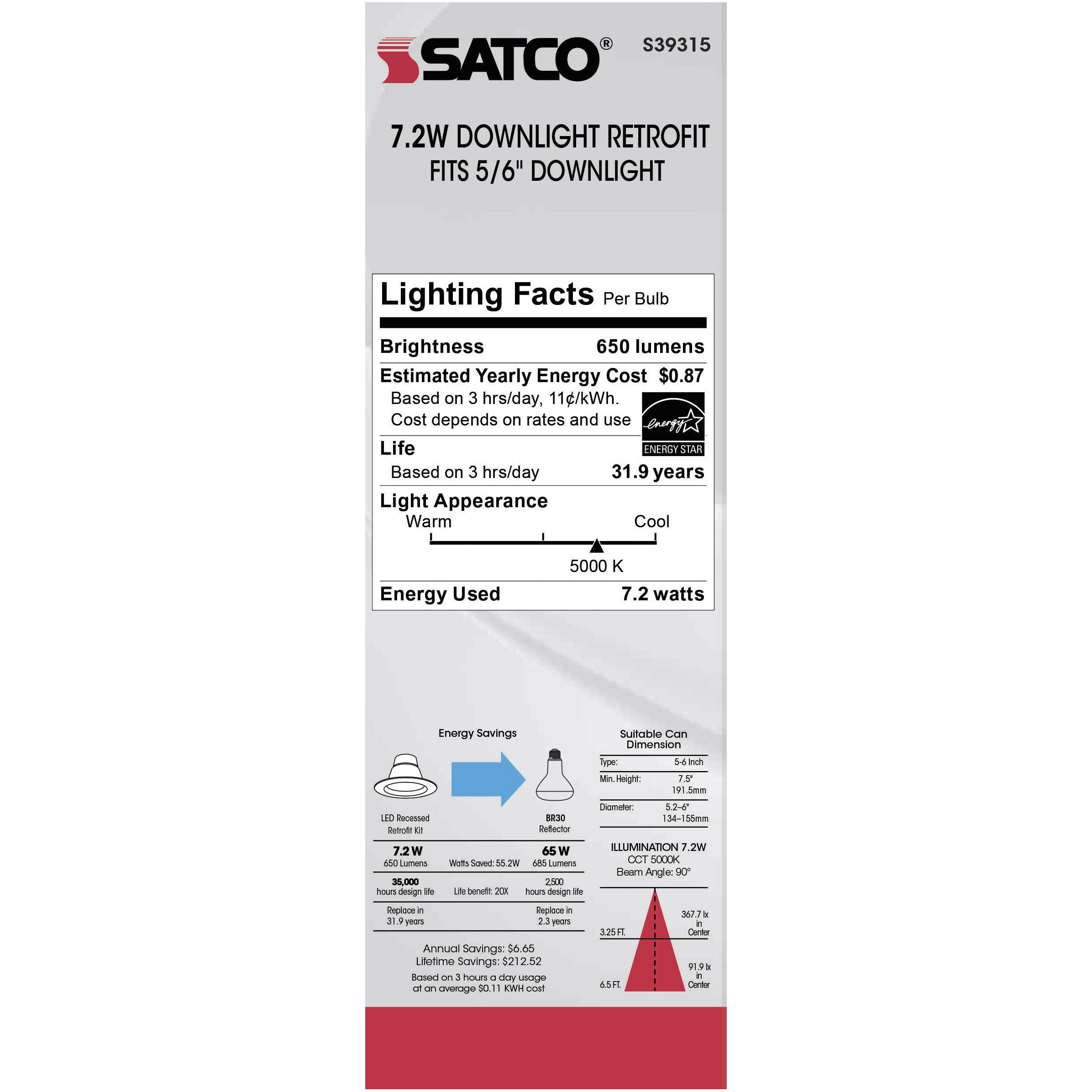 Edgewood Medium White Recessed