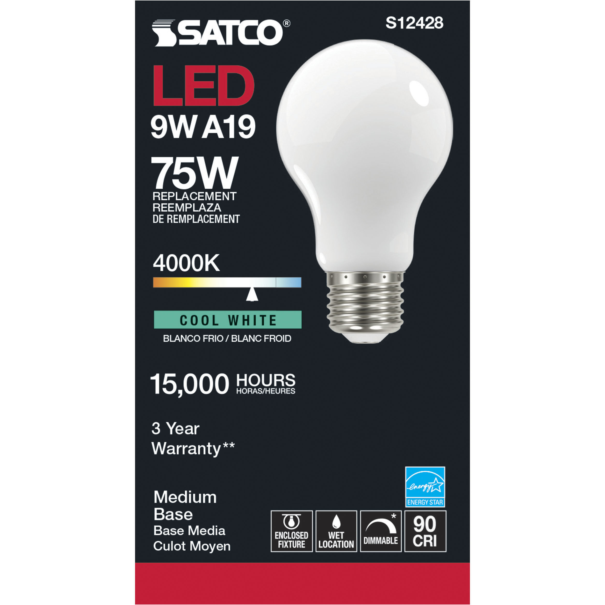 Lumos LED Medium 11.00 watt 120 4000K Light Bulb