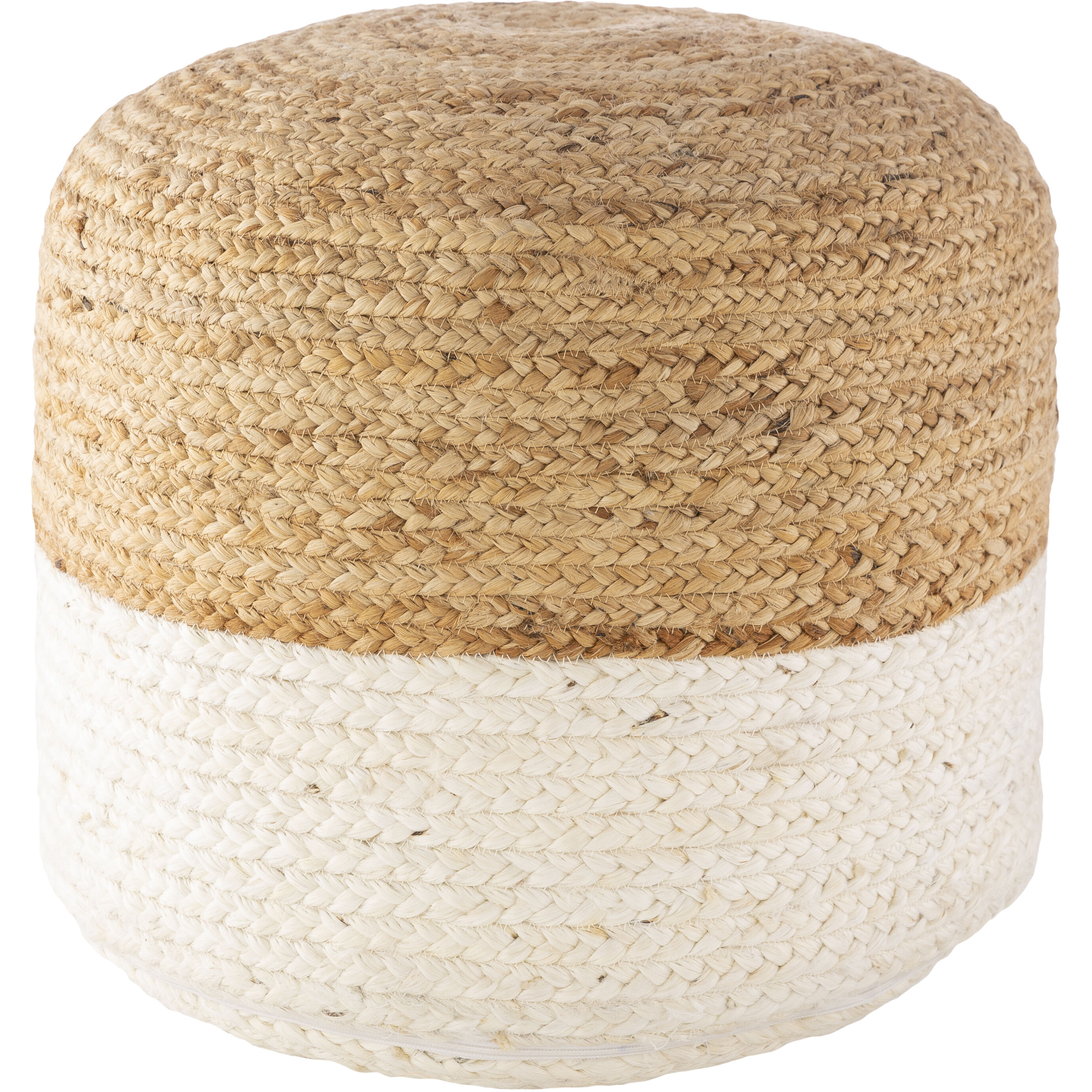 Kona 14 inch Tan Pouf, Cylinder