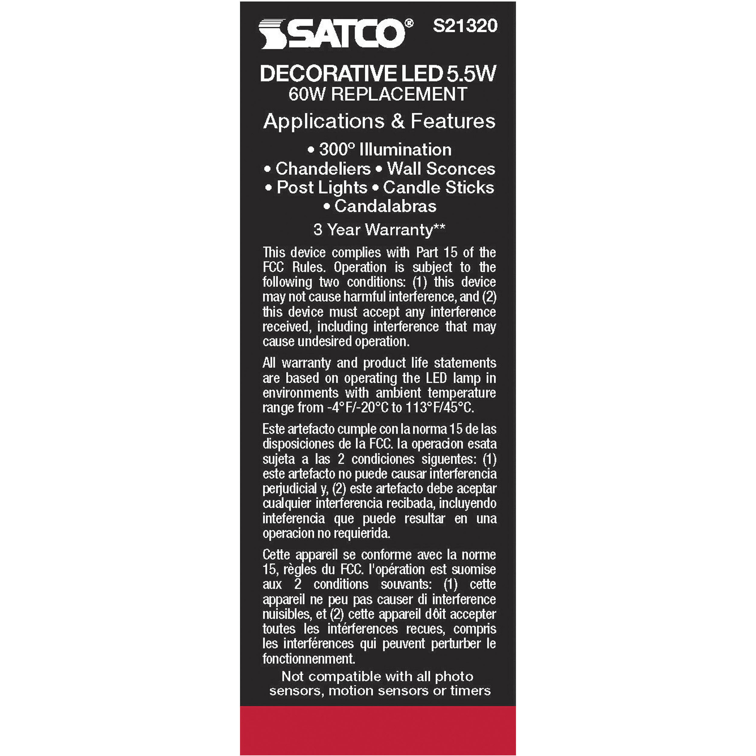 Lumos LED Medium Medium 5.50 watt 2700K LED Filament