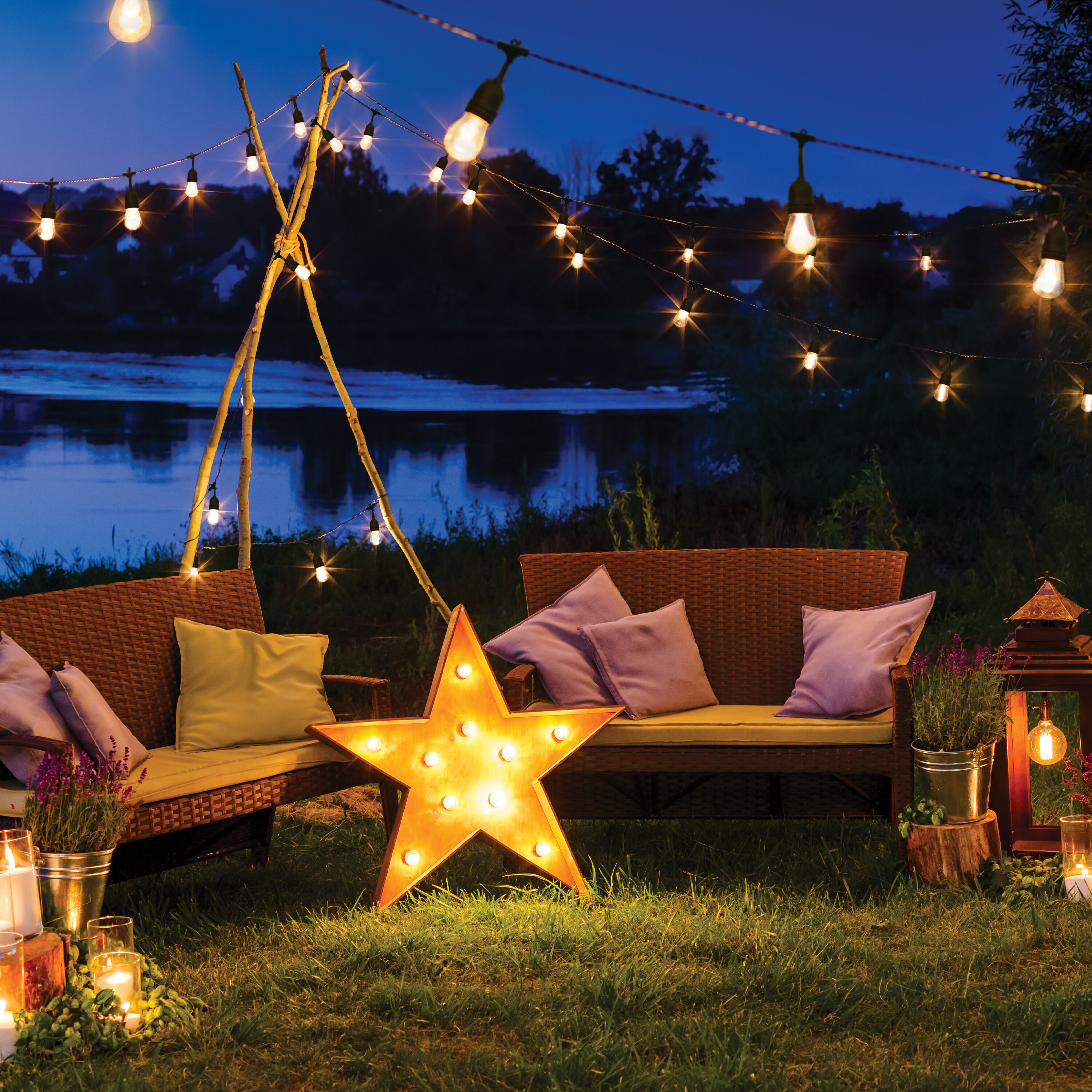 Starfish IOT LED 24 foot Black String Light