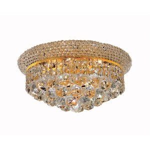 Primo 6 Light 14 inch Gold Flush Mount Ceiling Light in Royal Cut
