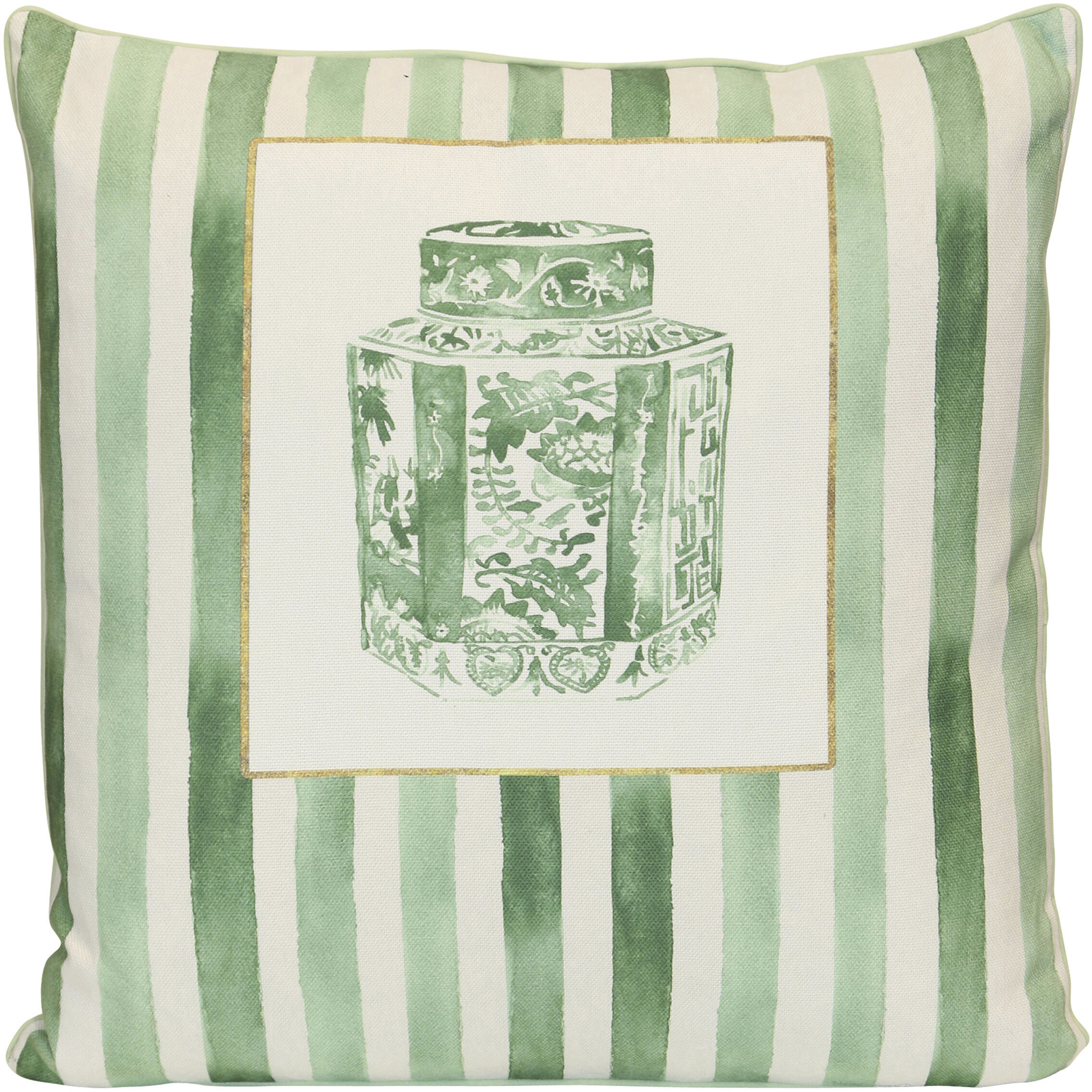 Porcelain Stripe Collection 24.00 inch  X 24.00 inch Decorative Pillow