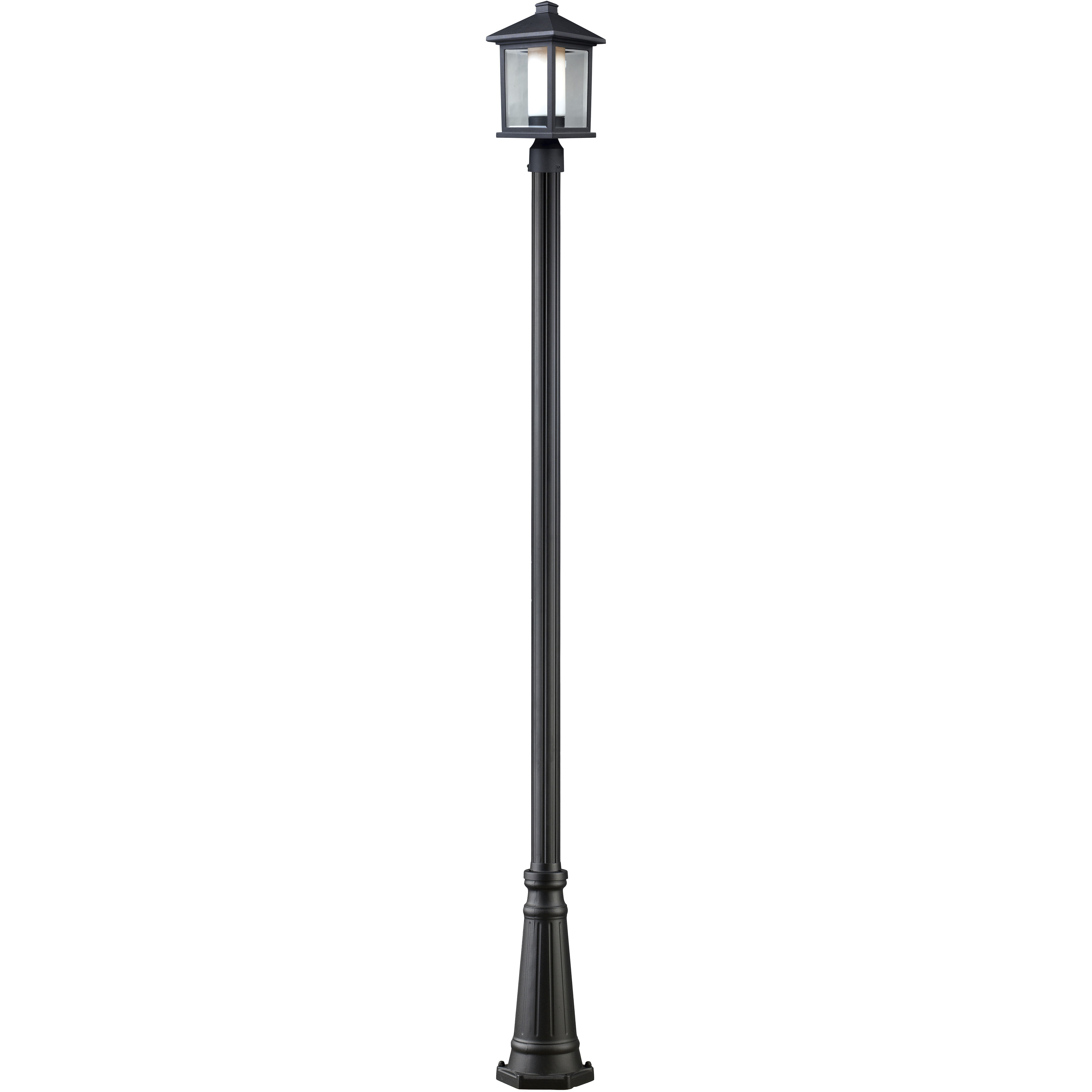 Mesa 1 Light 109.25 inch Black Outdoor Post Mounted Fixture