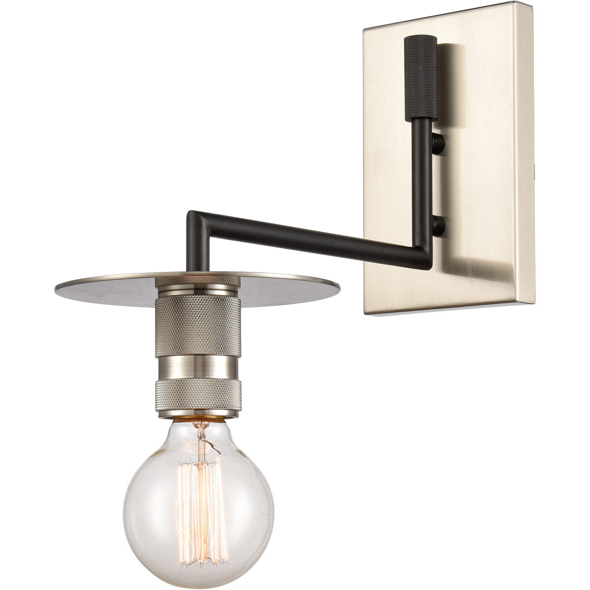 Restoration Aurora LED 5.88 inch Brushed Satin Nickel Sconce Wall Light, Restoration