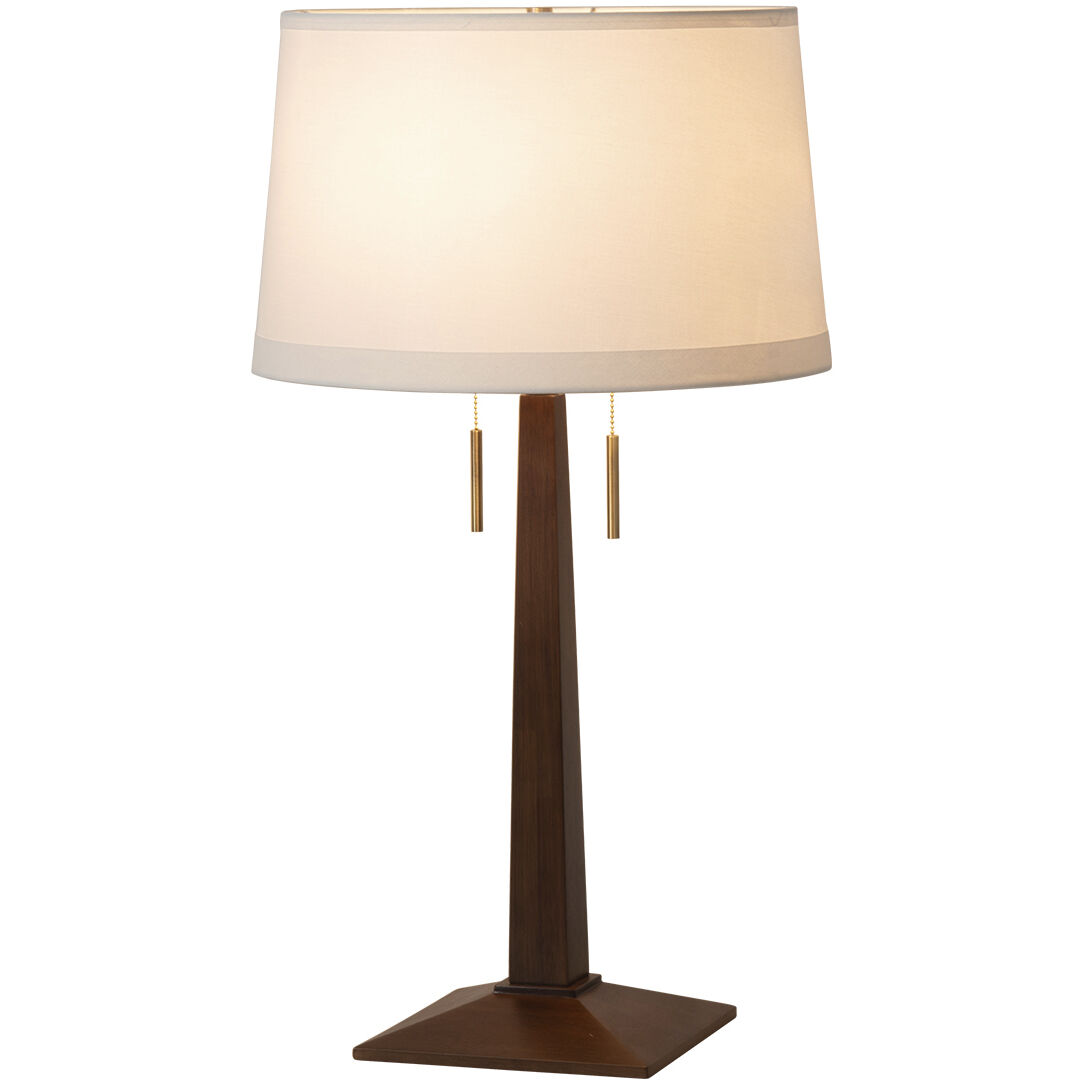 Taper 29 inch 23.00 watt Dark Walnut Wood and Weathered Brass Table Lamp Portable Light
