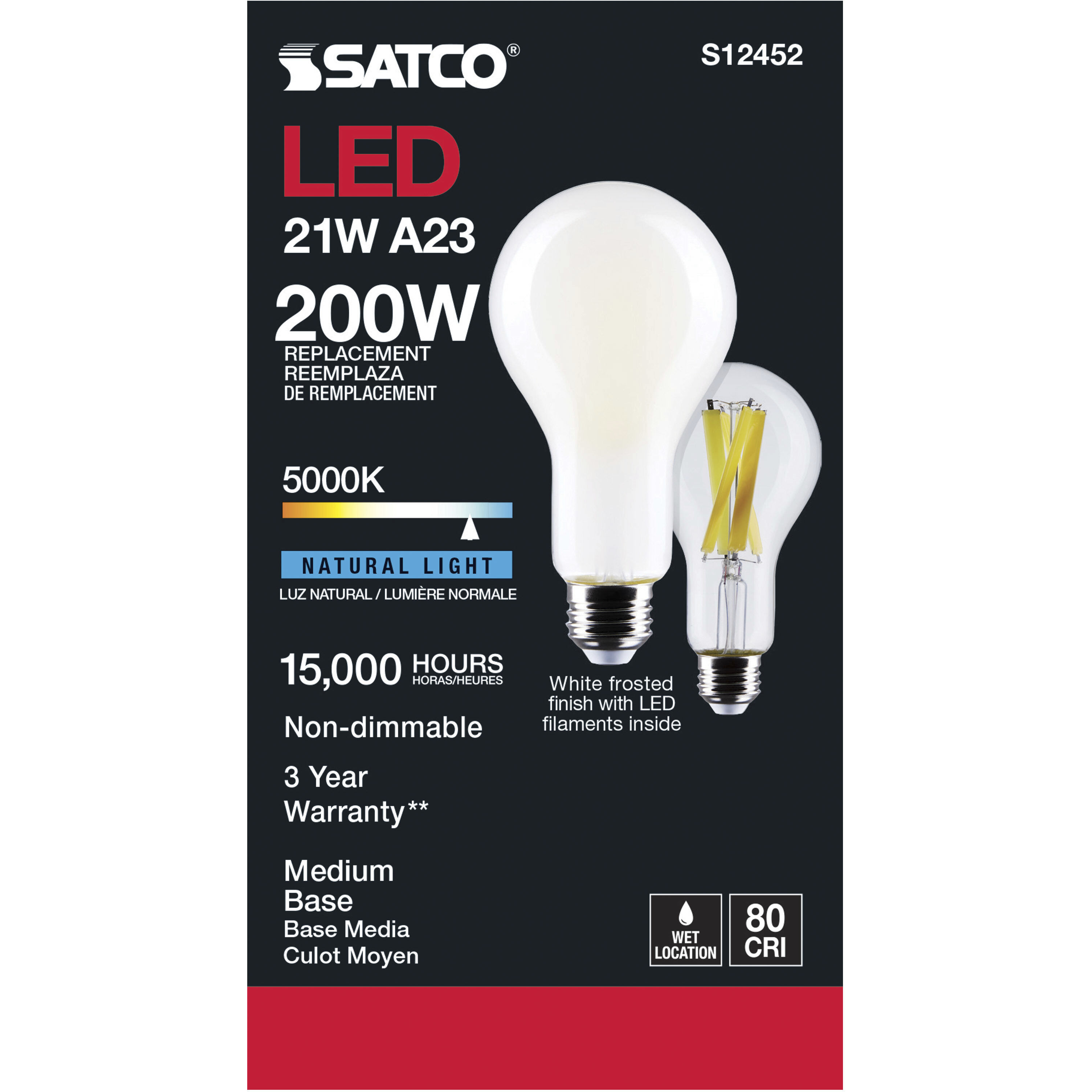 Lumos LED Medium Type A23 21.00 watt 5000K Light Bulb