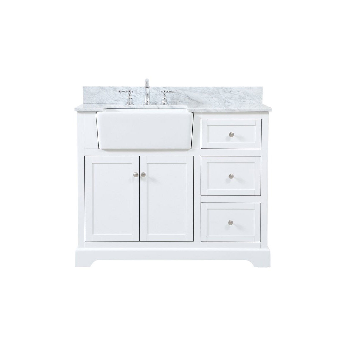 Franklin 42 X 22 X 35 inch White Bathroom Vanity Cabinet