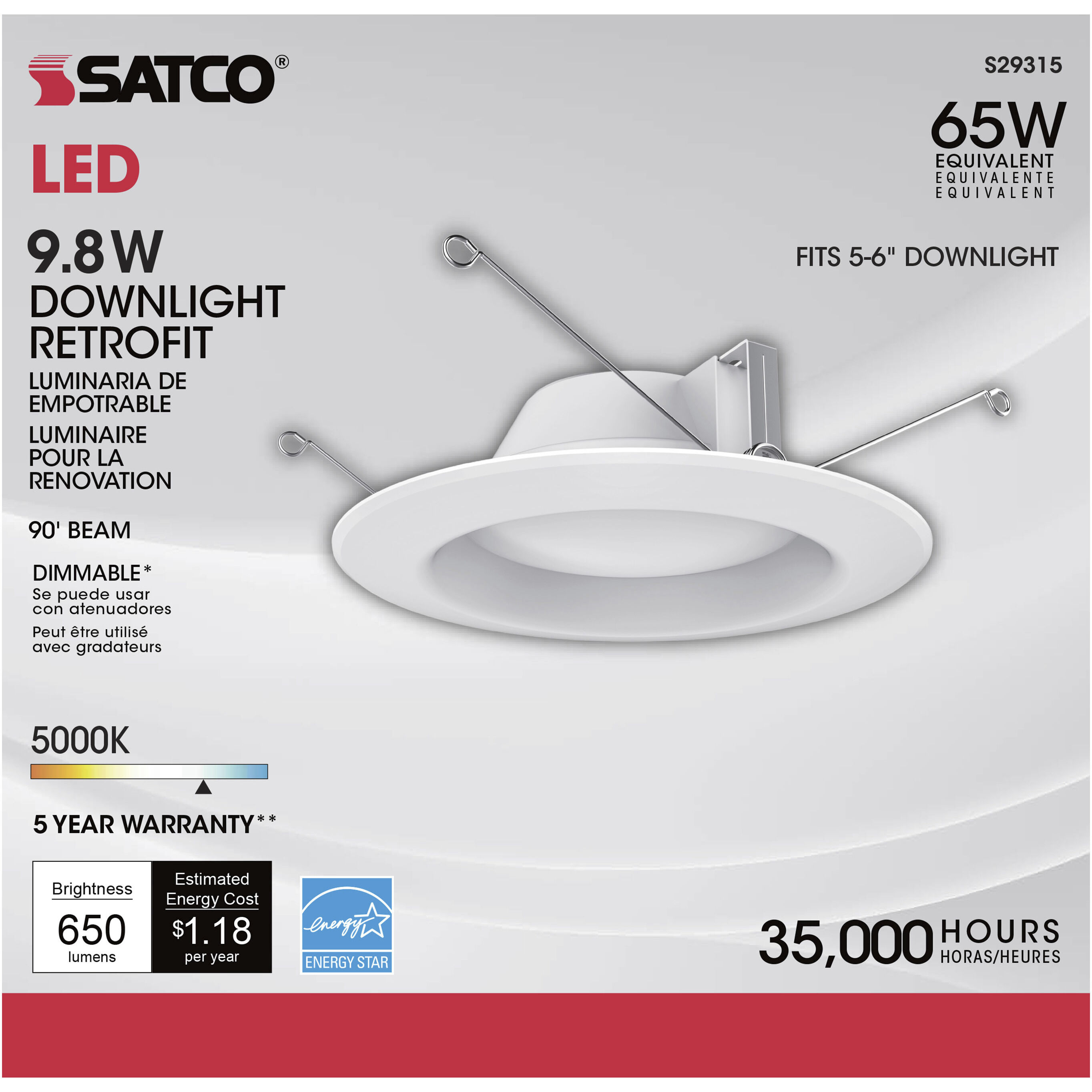 Edgewood LED Module White Recessed