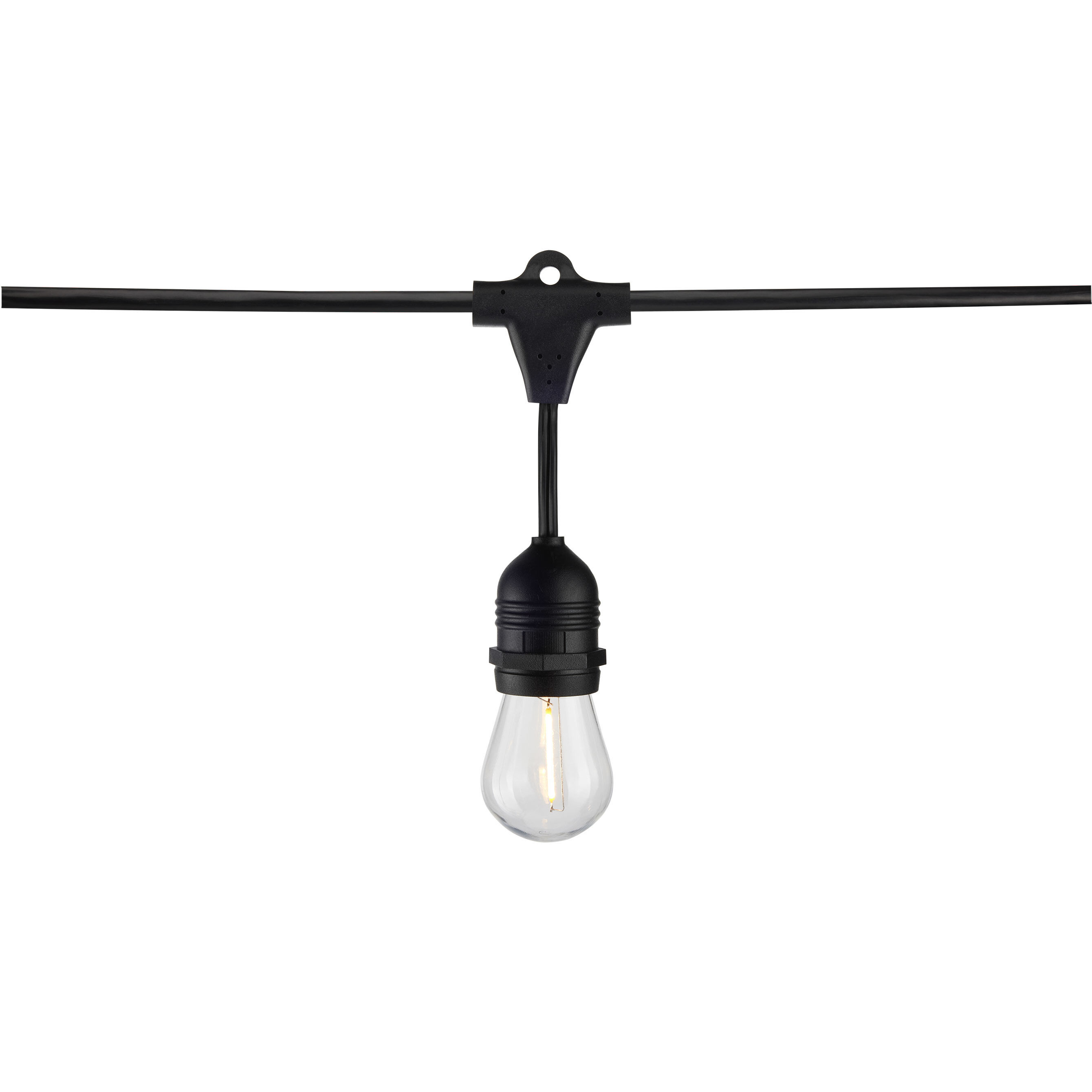 Lumos 12 Light LED 24 foot Black LED String Lights