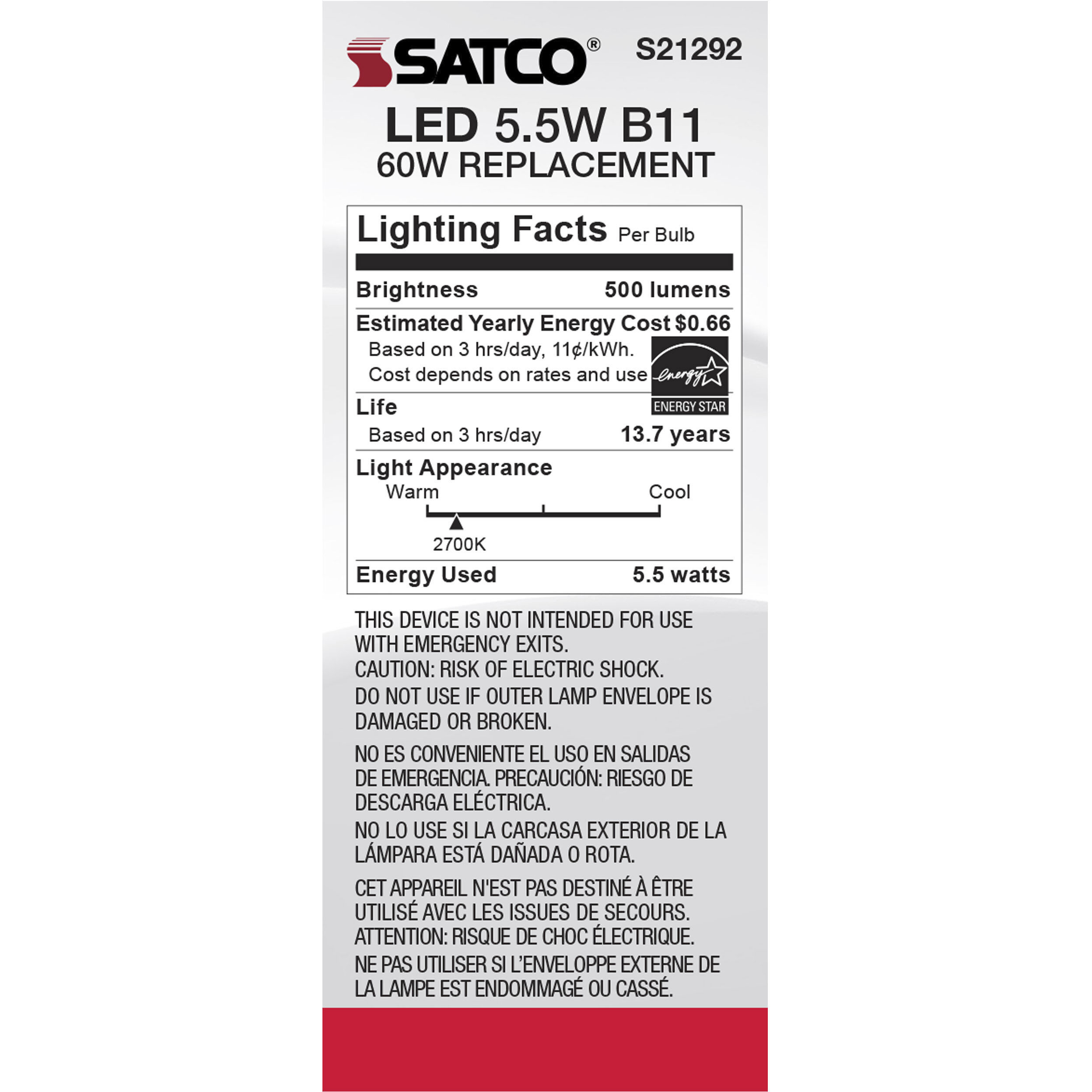 Lumos LED Medium Medium 5.50 watt 2700K LED Filament