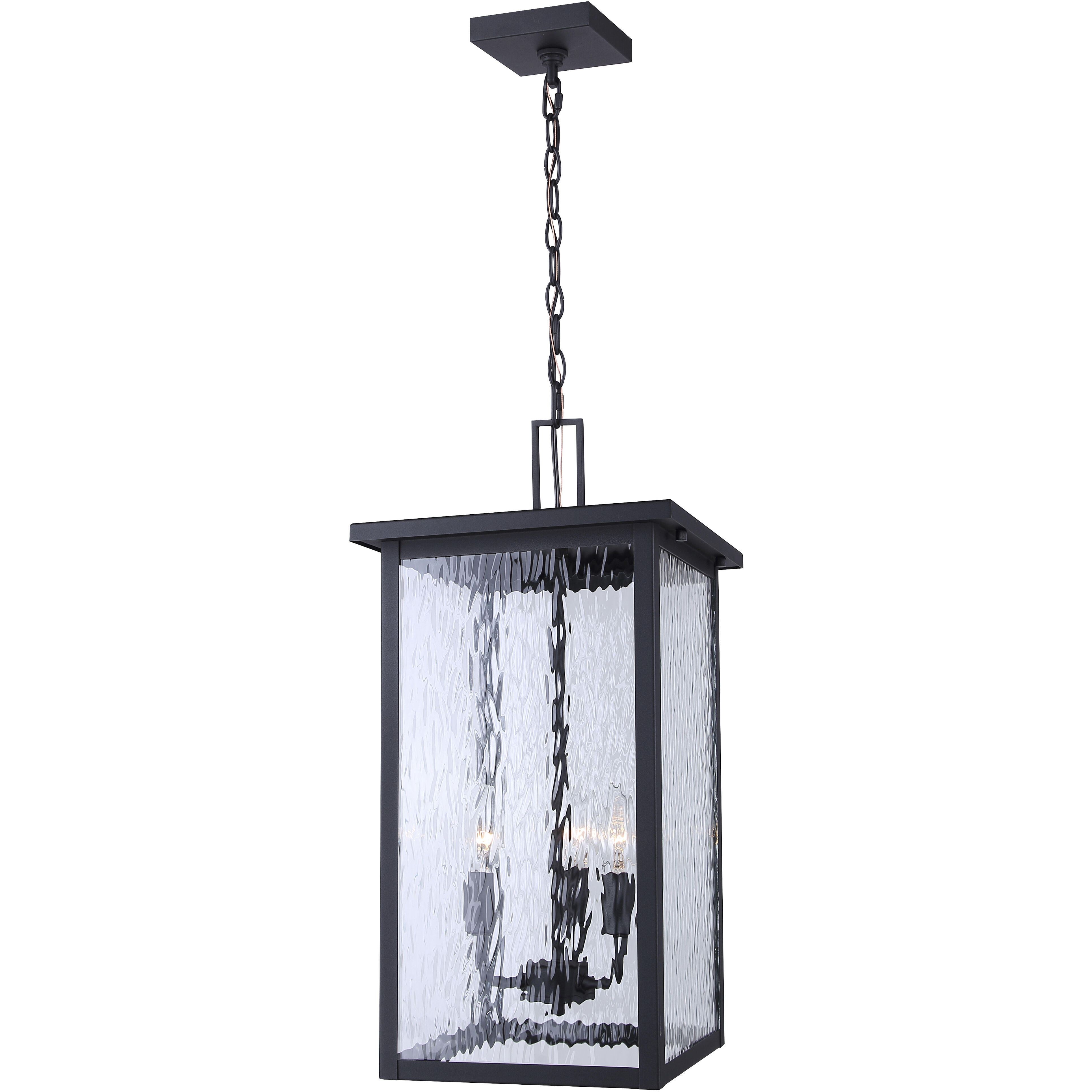 Shana 3 Light 11 inch Black Outdoor Pendant Light