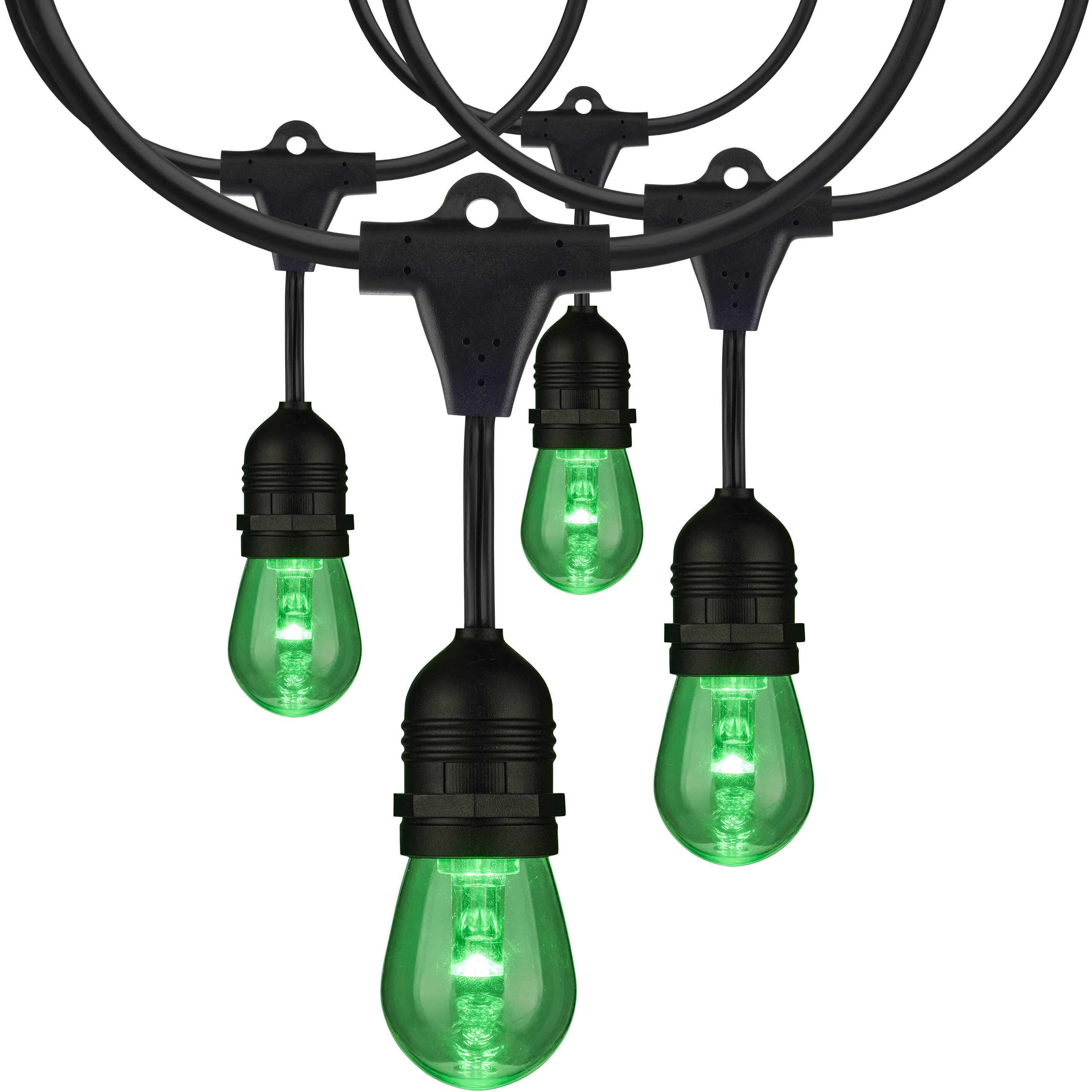 Lumos 12 Light LED 24 foot Black LED String Lights