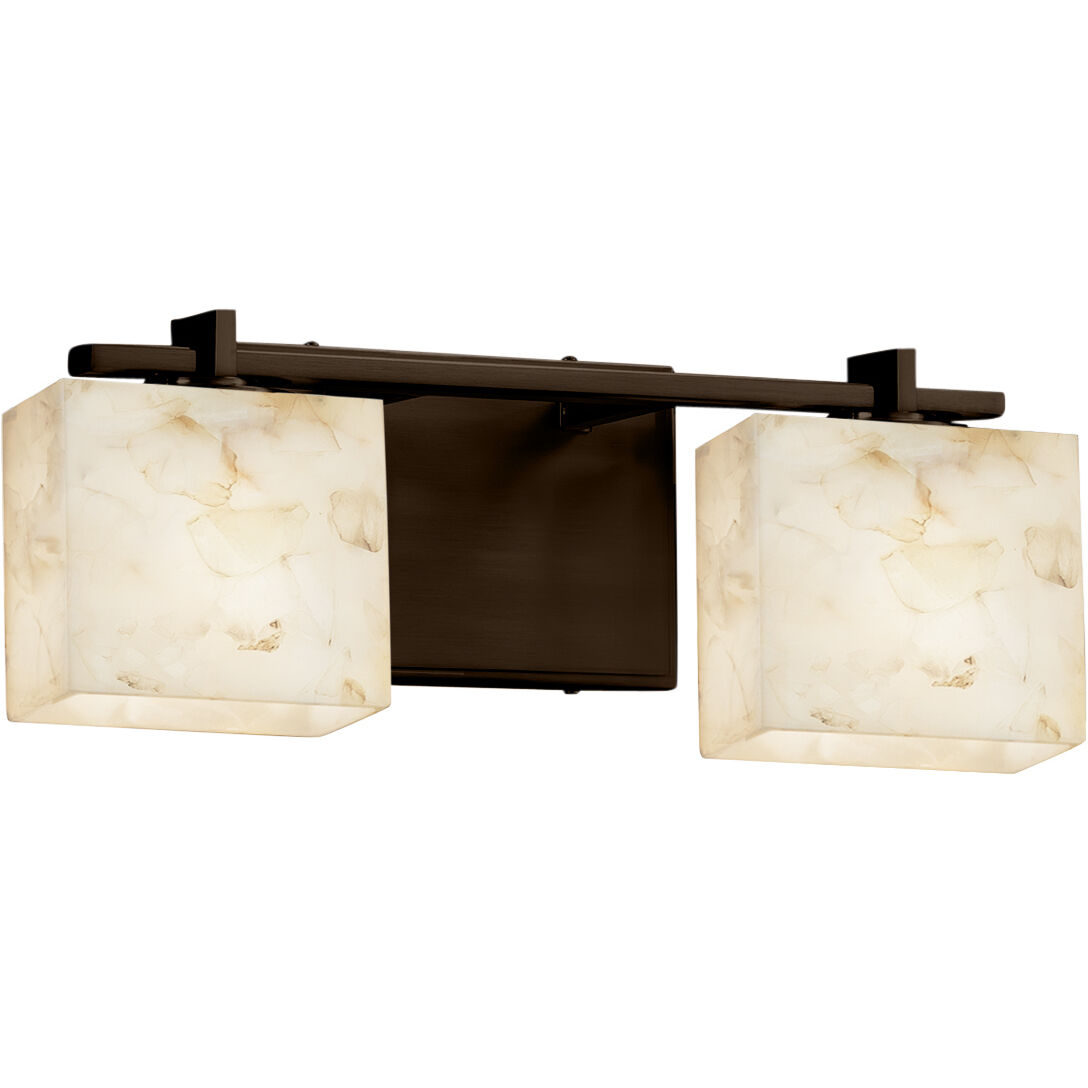Alabaster Rocks 2 Light 15.5 inch Dark Bronze Bath Vanity Light Wall Light, Era Family, Choices