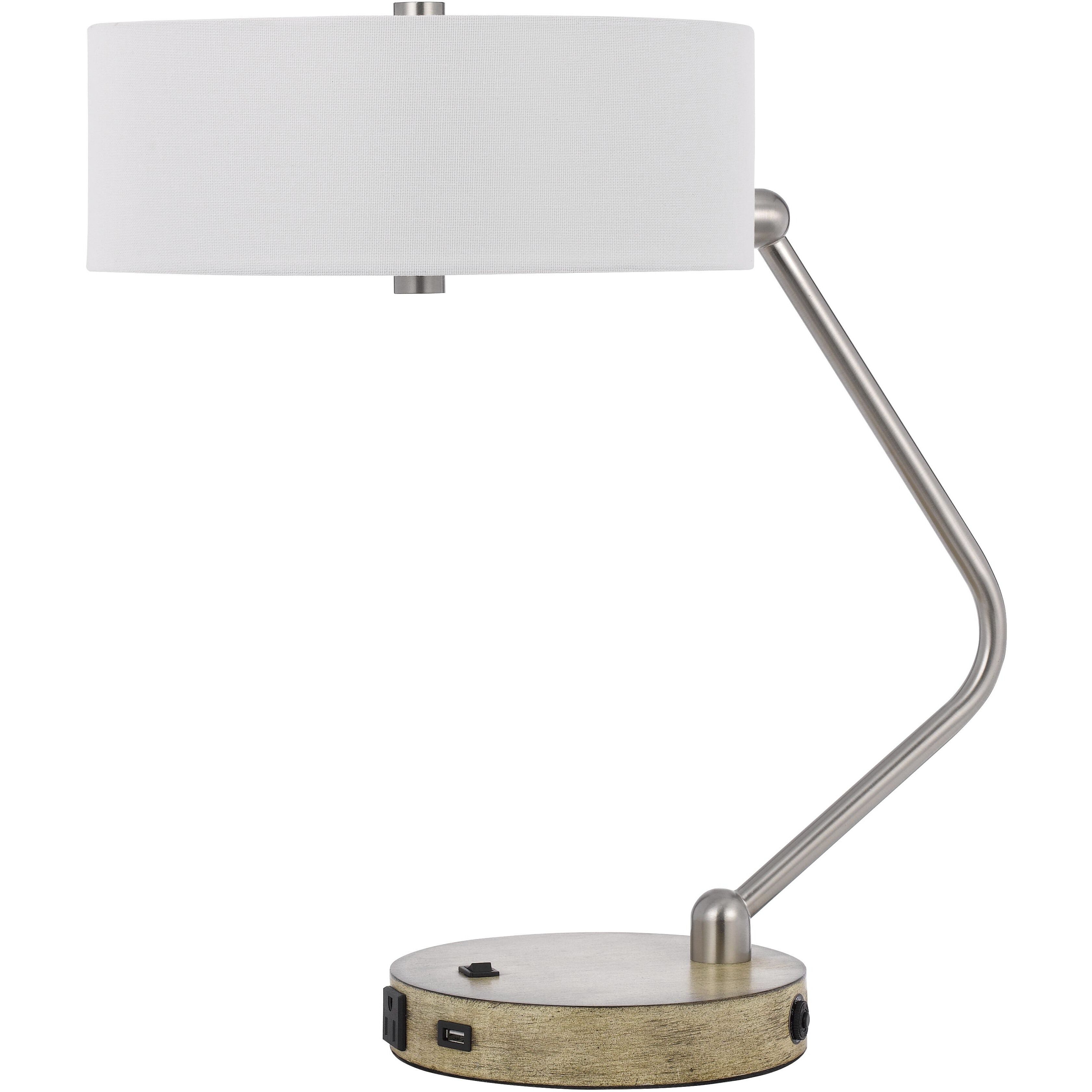 Marcos 20 inch 60.00 watt Brushed Steel Desk Lamp Portable Light