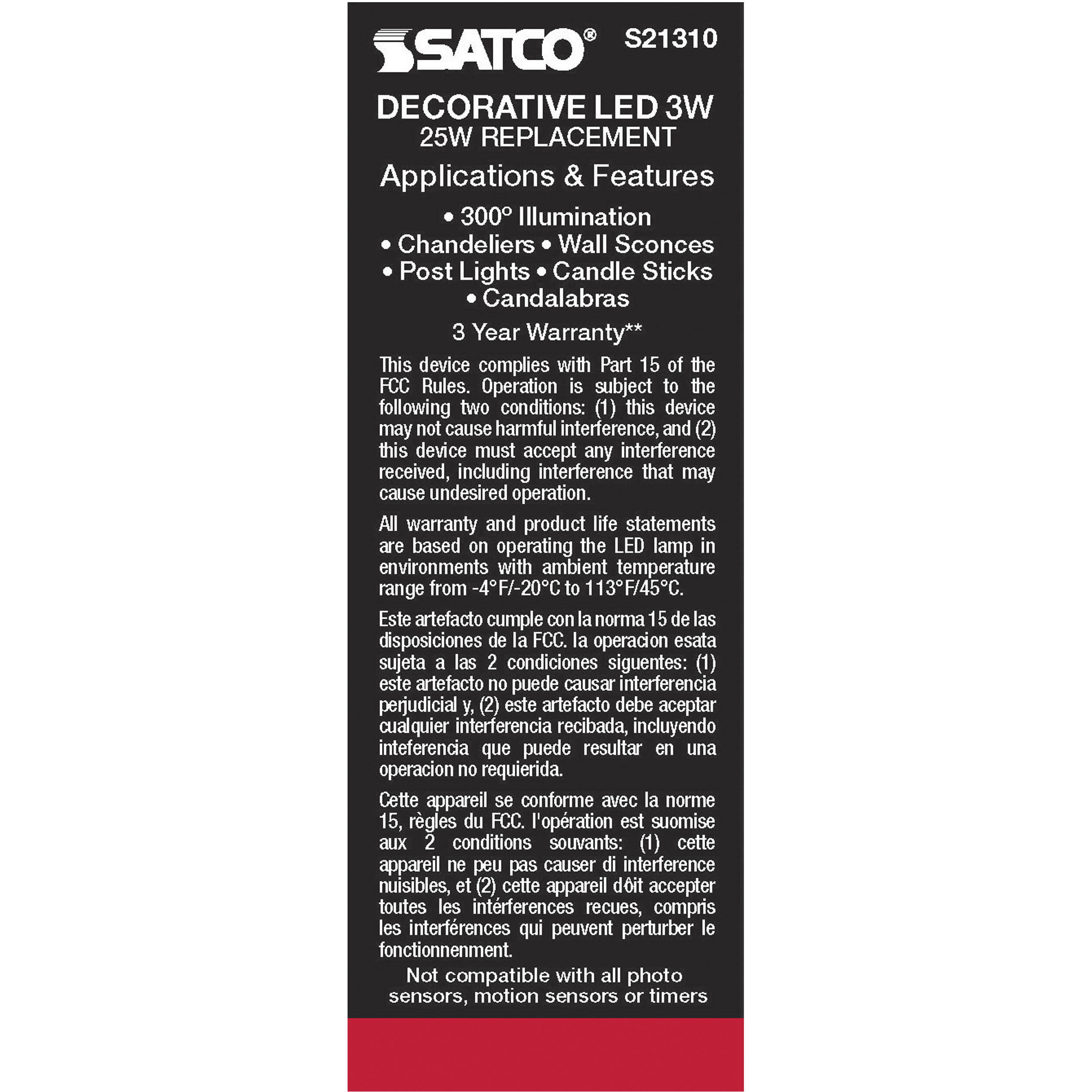 Lumos LED Medium Medium 3.00 watt 2700K LED Filament