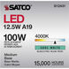 Lumos LED Medium 12.50 watt 120 4000K Light Bulb