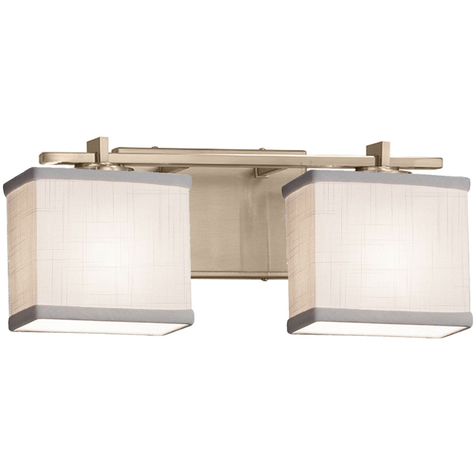 Textile LED 15.5 inch Brushed Nickel Bath Bar Wall Light