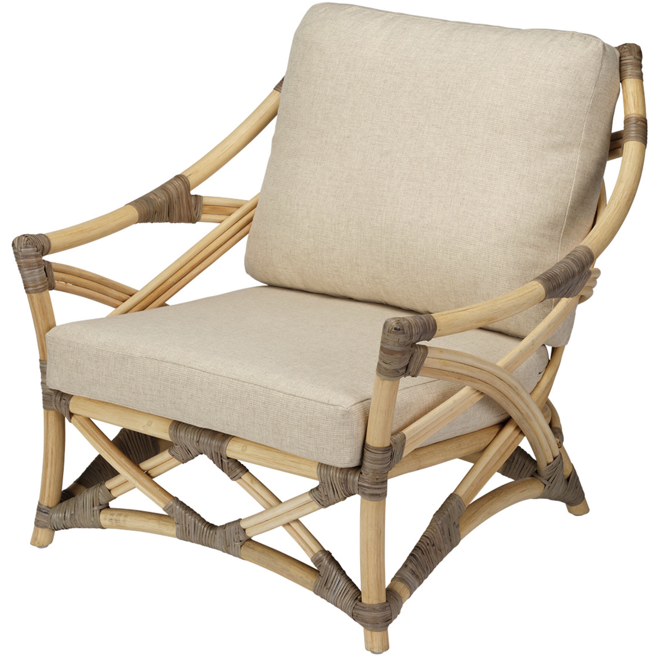 Dune Matte Grey and Natural Lounge Chair