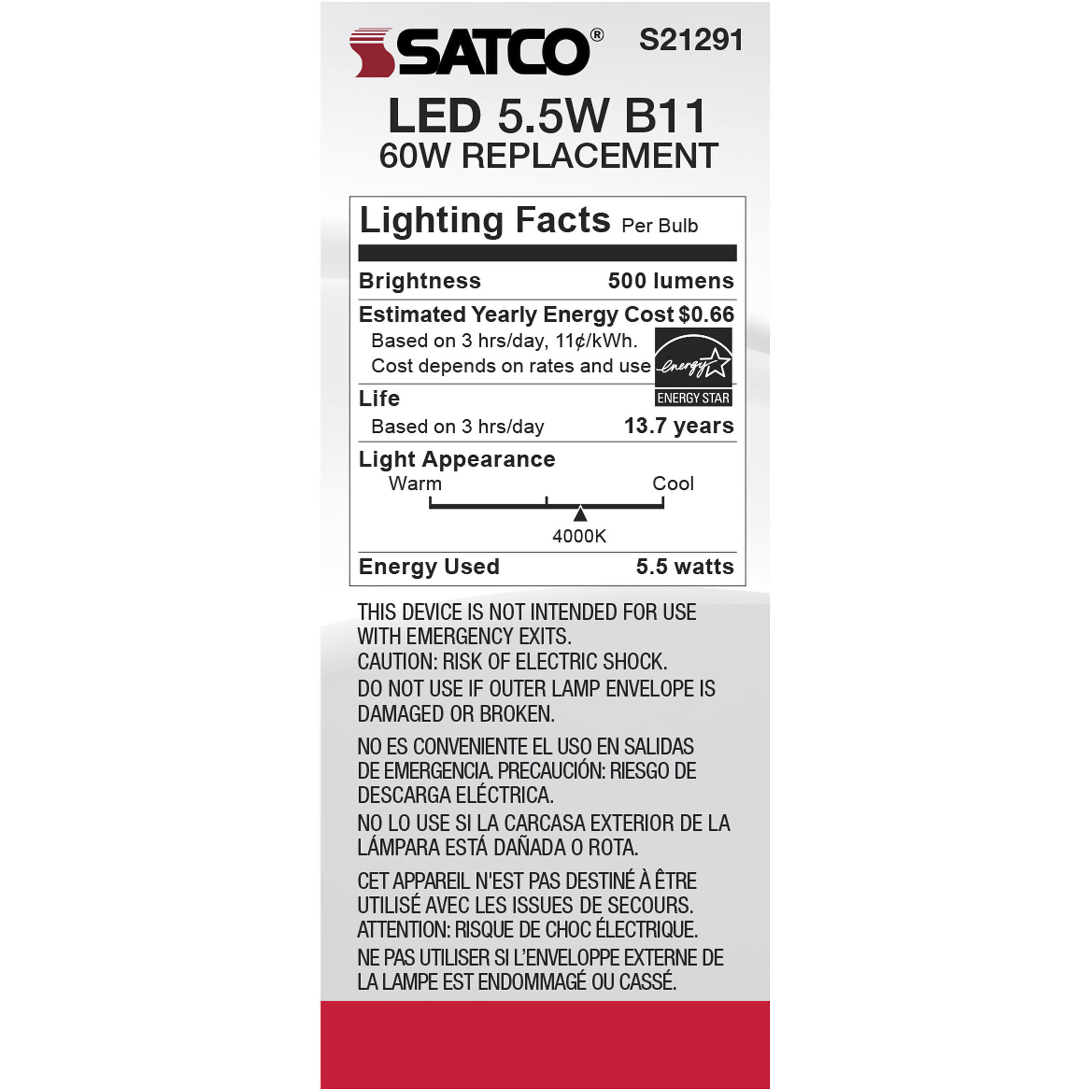 Lumos LED Medium Medium 5.50 watt 4000K LED Filament