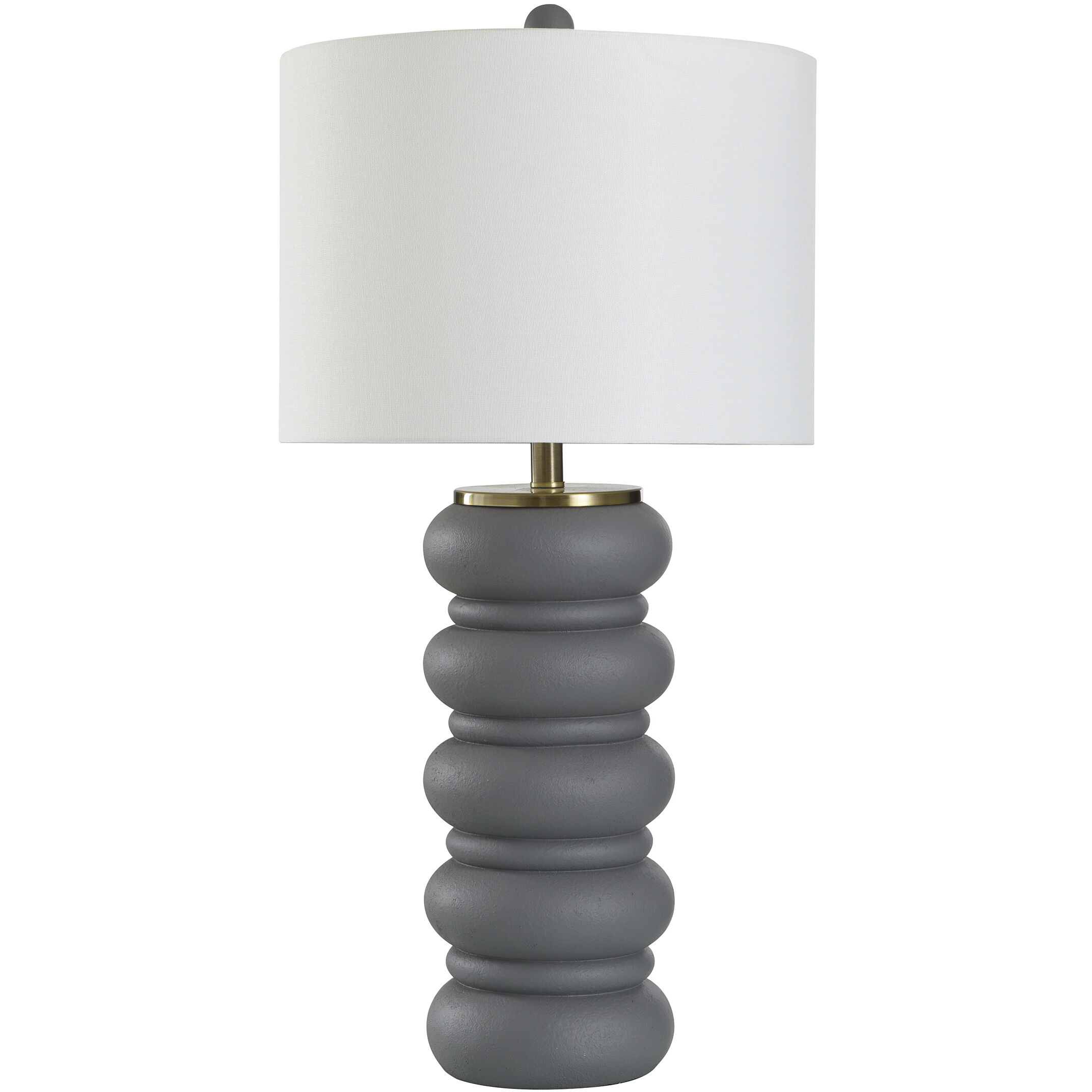 Esther 32 inch 150.00 watt Frosted Charcoal Table Lamp Portable Light