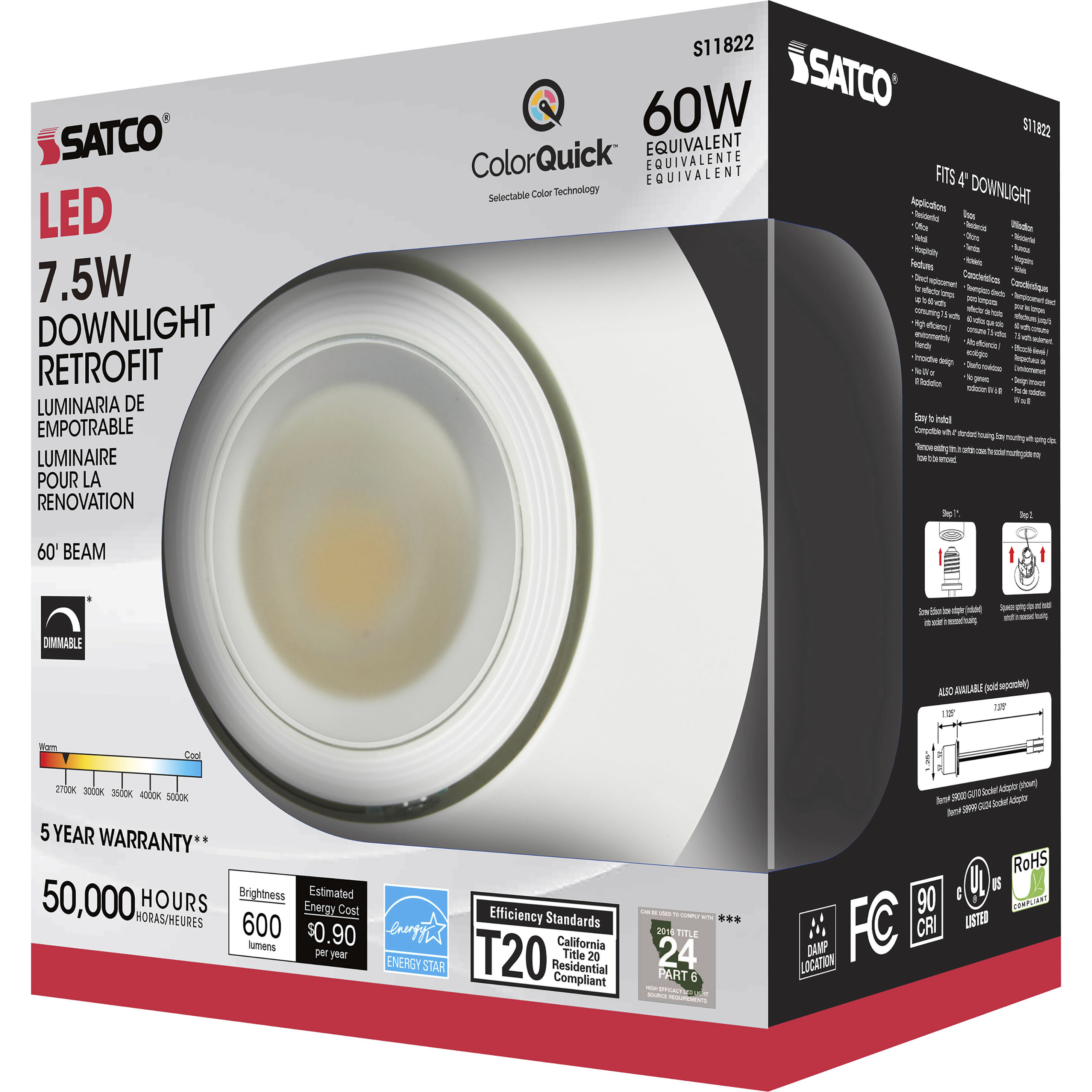 Edgewood Integrated LED White Recessed