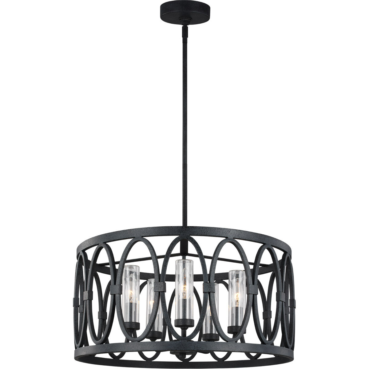 Sean Lavin Patrice 5 Light 21 inch Dark Weathered Zinc Outdoor Chandelier