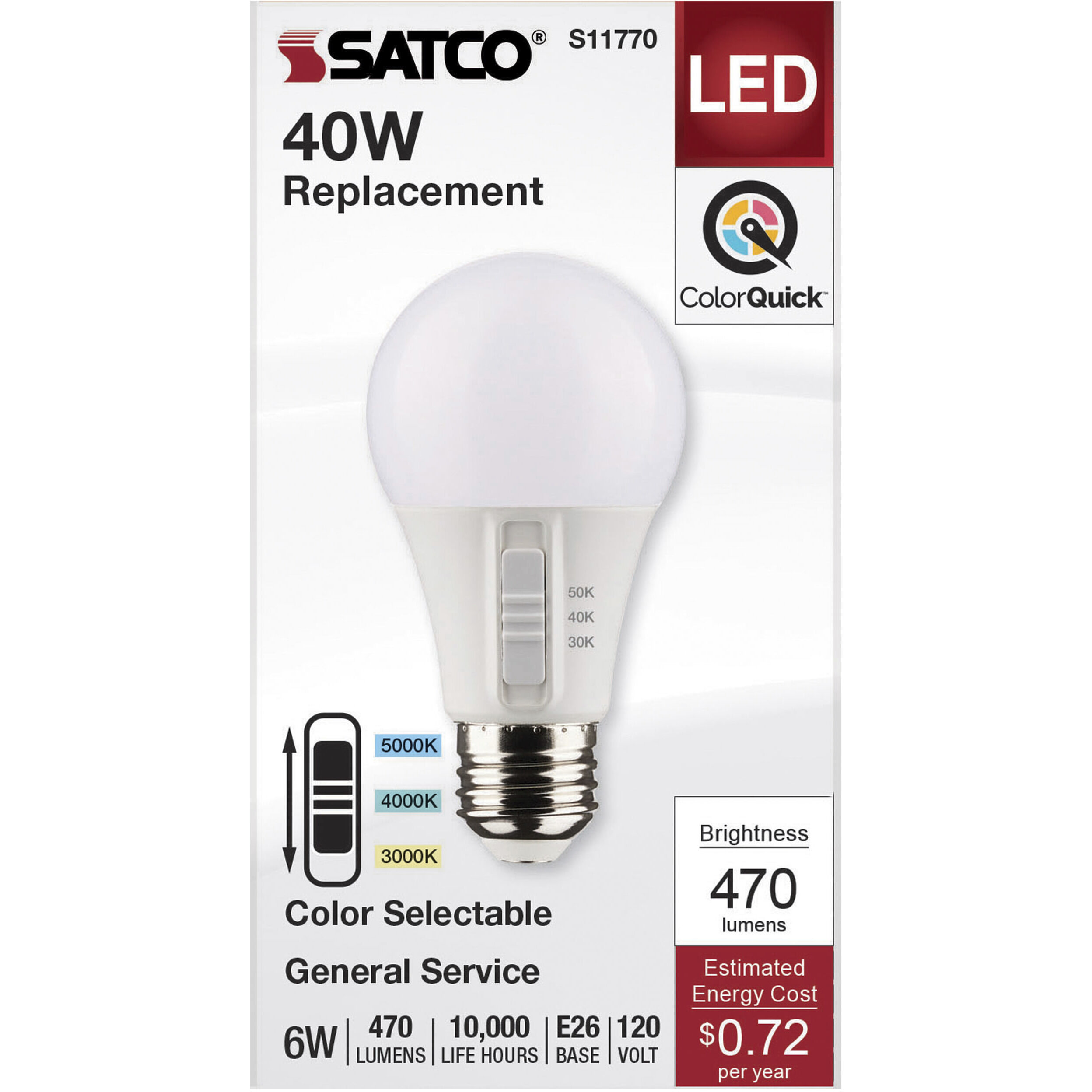 Lumos Medium 6.00 watt 3000K Light Bulb