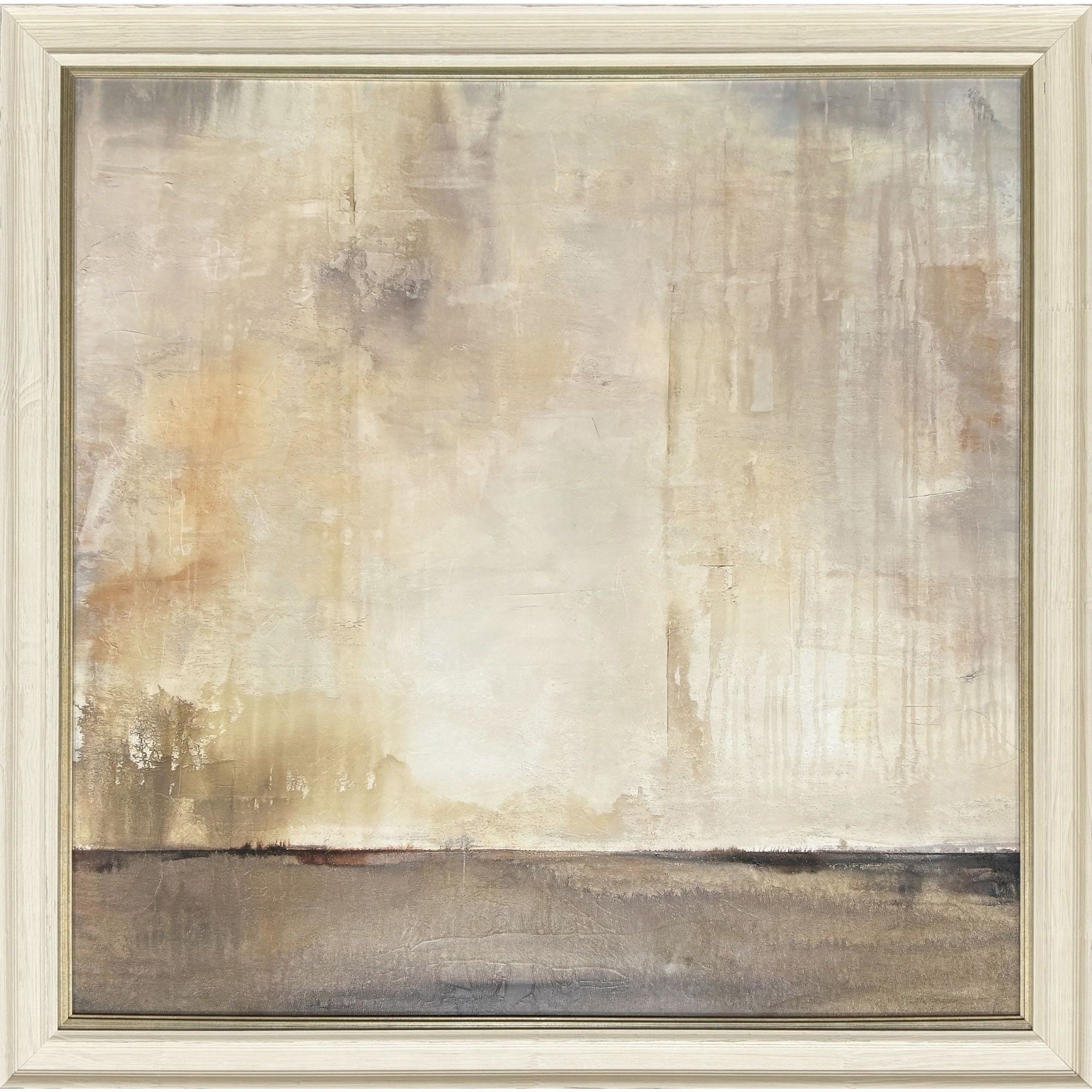 The Space of Dreams Gray and Beige and Neutral Framed Art