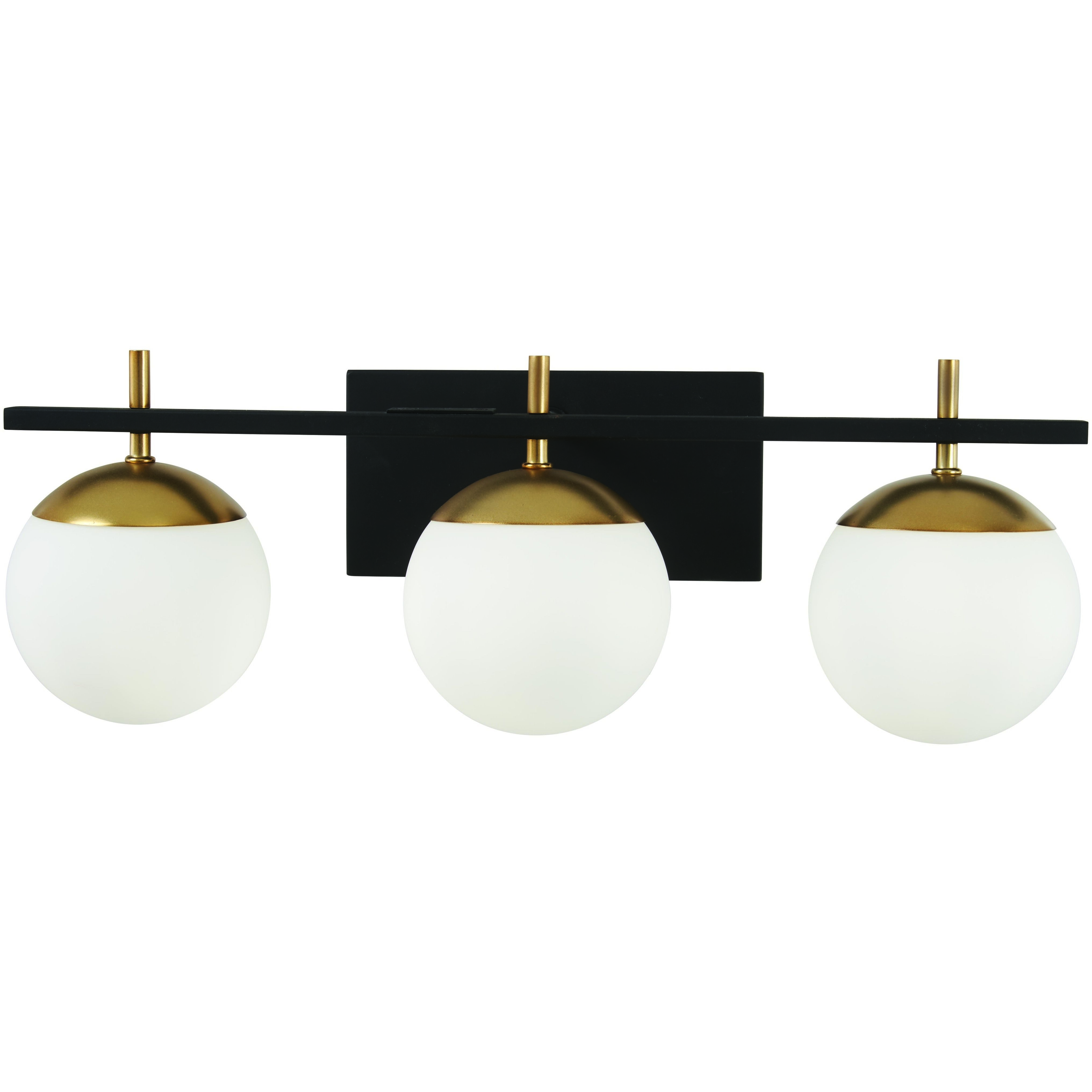 Alluria 3 Light 24 inch Weathered Black W/Autumn Gold Bath Light Wall Light