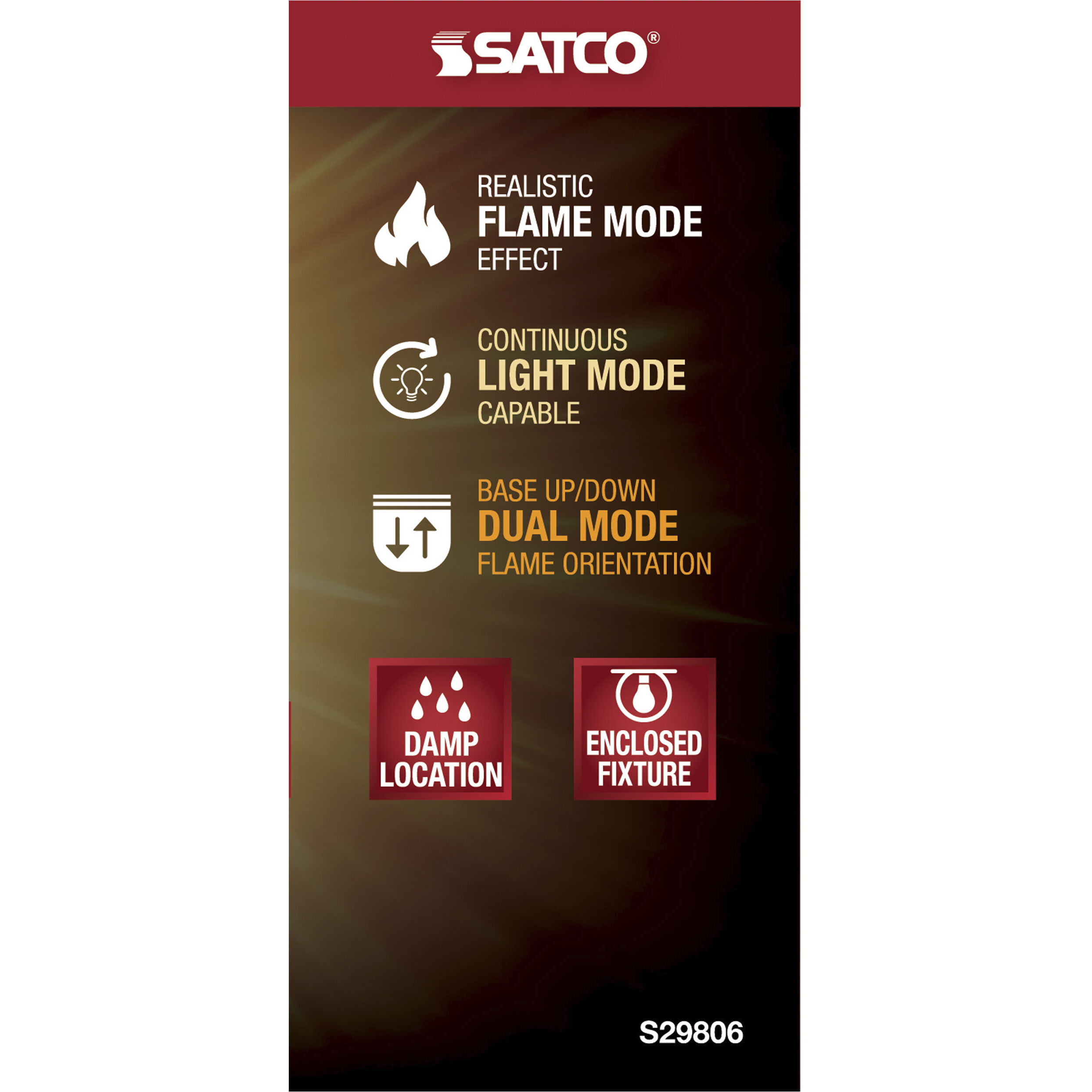 Lumos LED Medium 1600K LED Flame Bulb