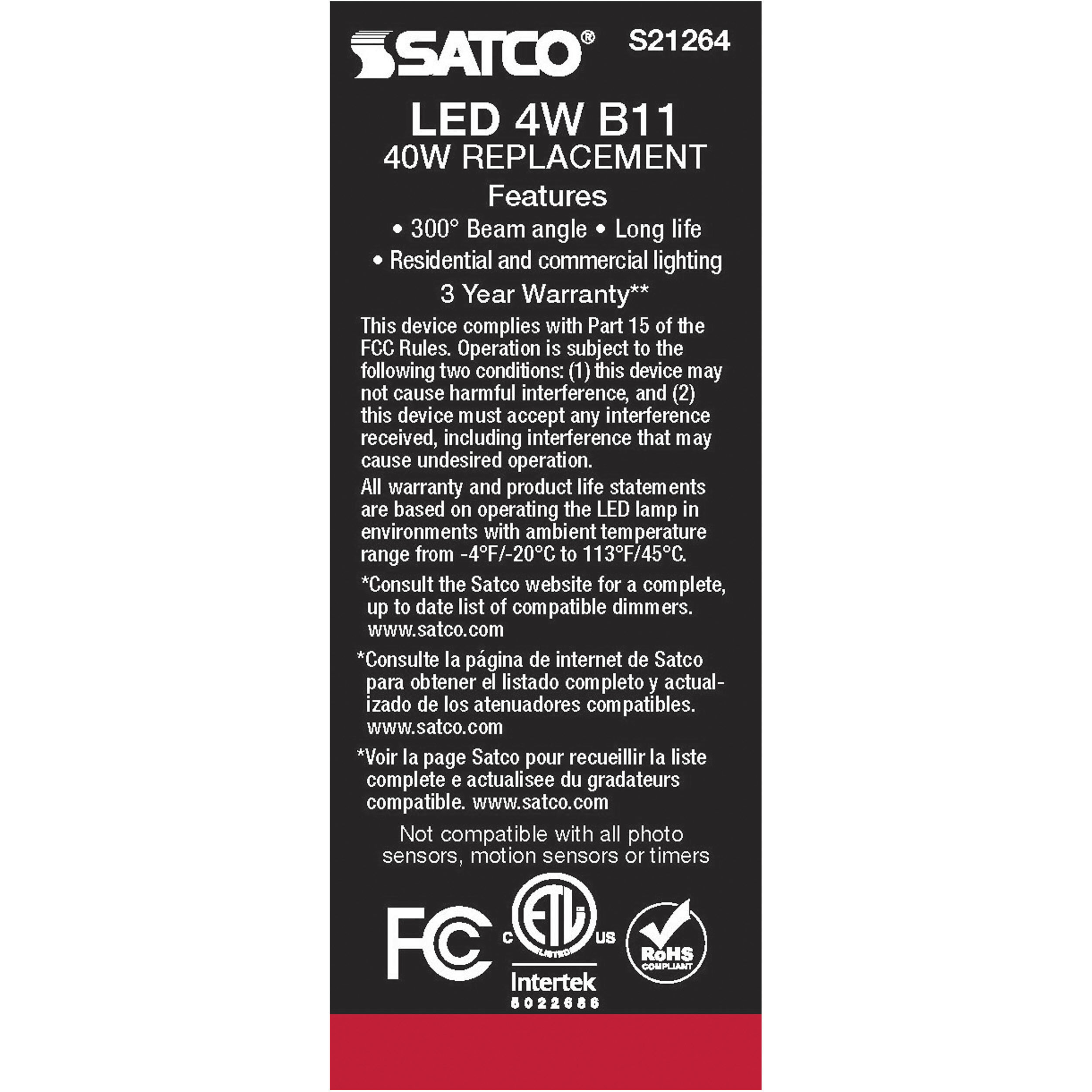 Lumos LED Candelabra Candelabra 4.00 watt 2700K LED Filament