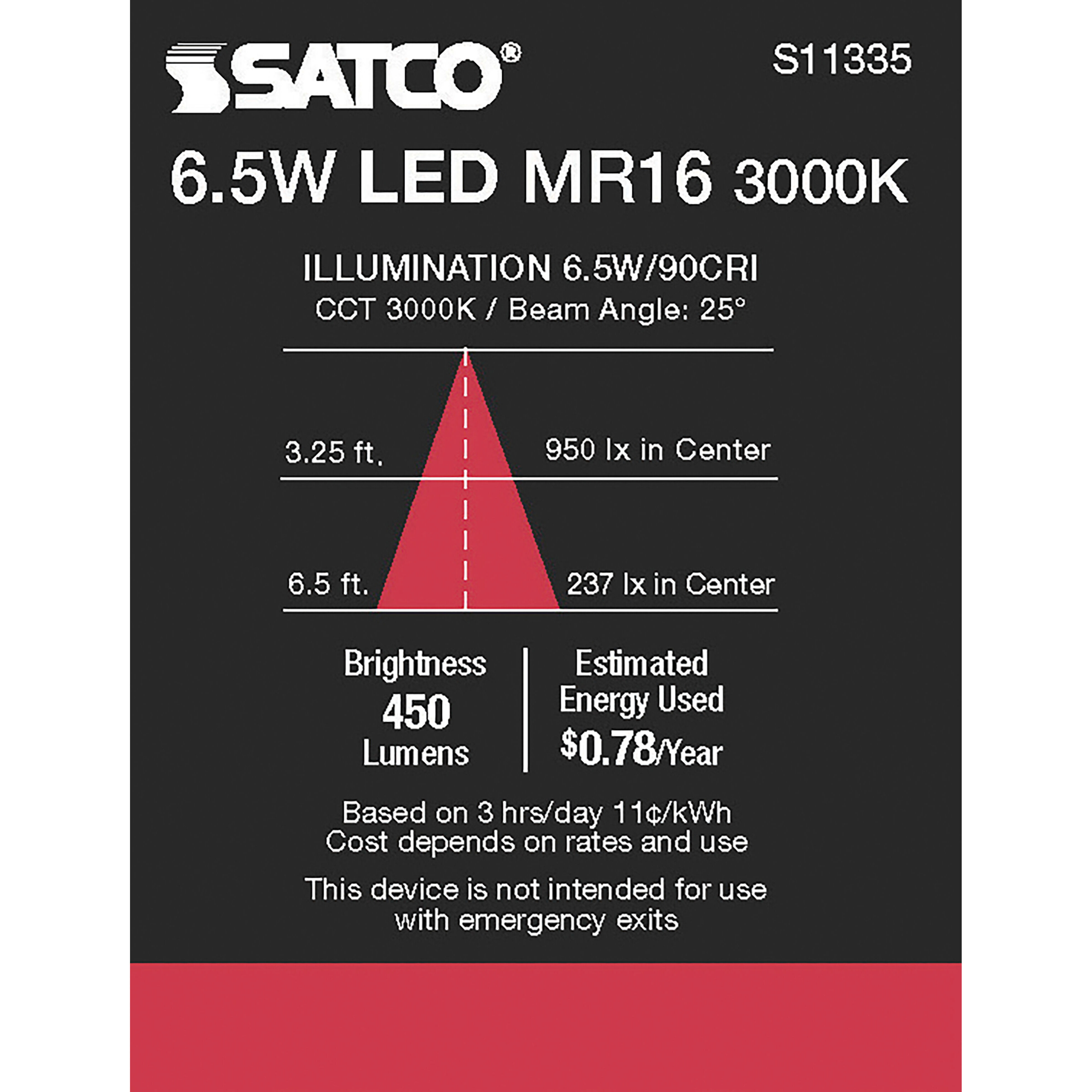 Satco led on sale 6.5 w mr16