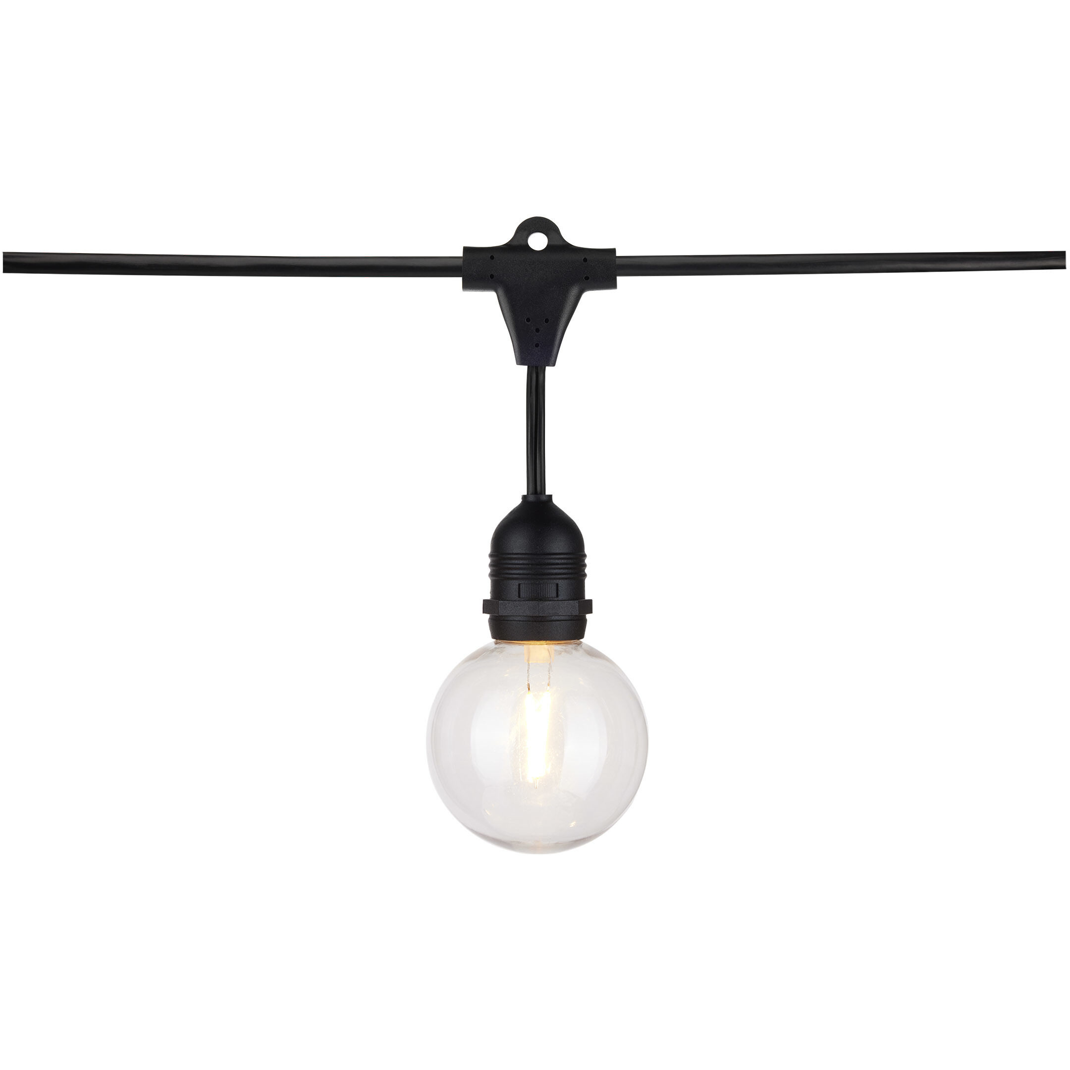 Lumos 12 Light LED 24 foot Black LED String Lights