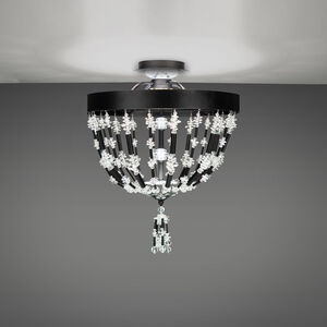 Bali LED 16 inch Black Semi-Flush Mount Ceiling Light, Schonbek Signature
