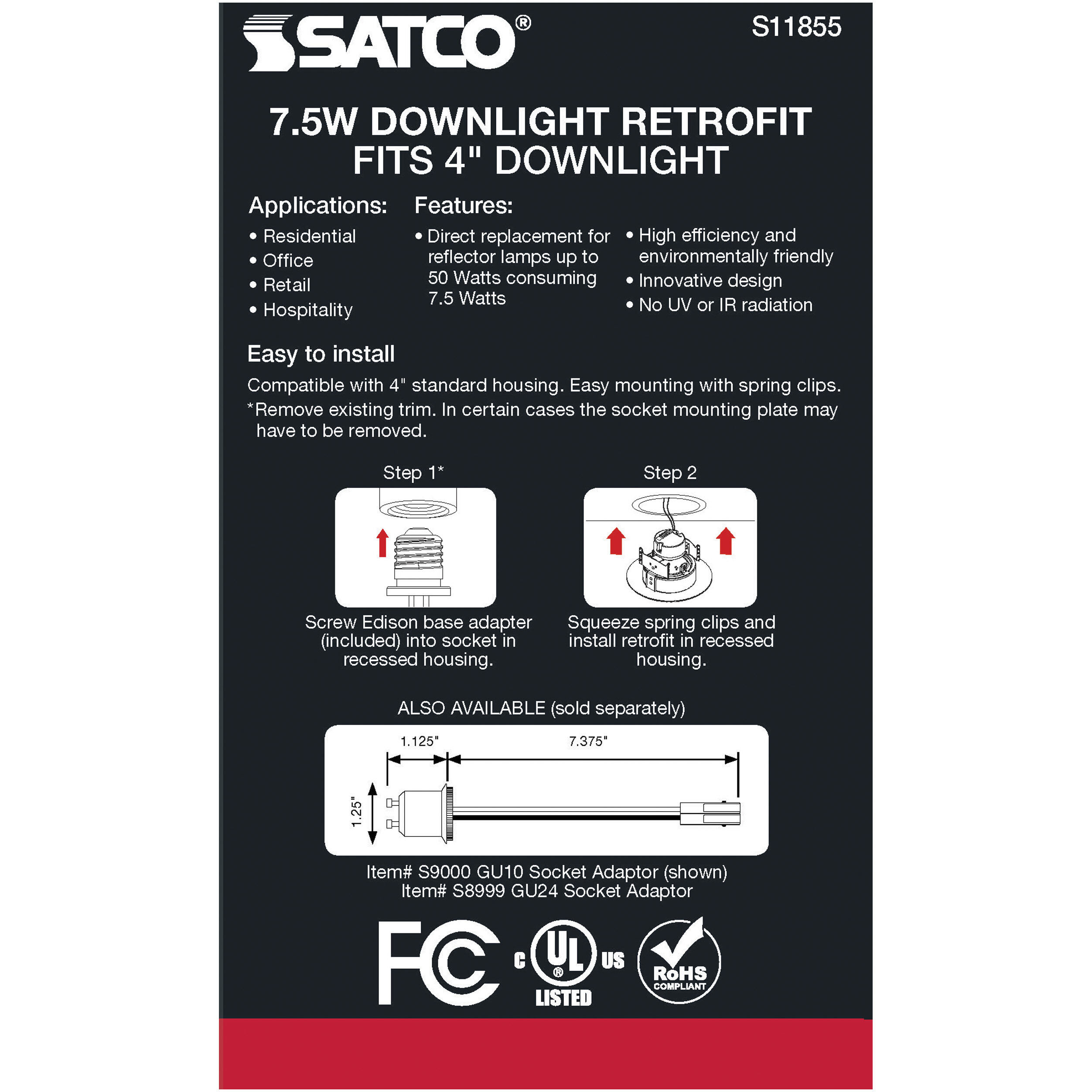 Edgewood Integrated Brushed Nickel Recessed, Retrofits